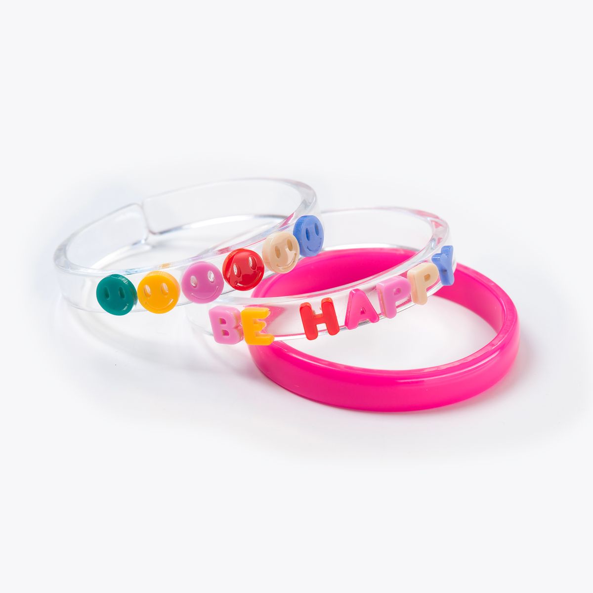 Be Happy Candy Pink Bangles (Set of 3) - Twinkle Twinkle Little One