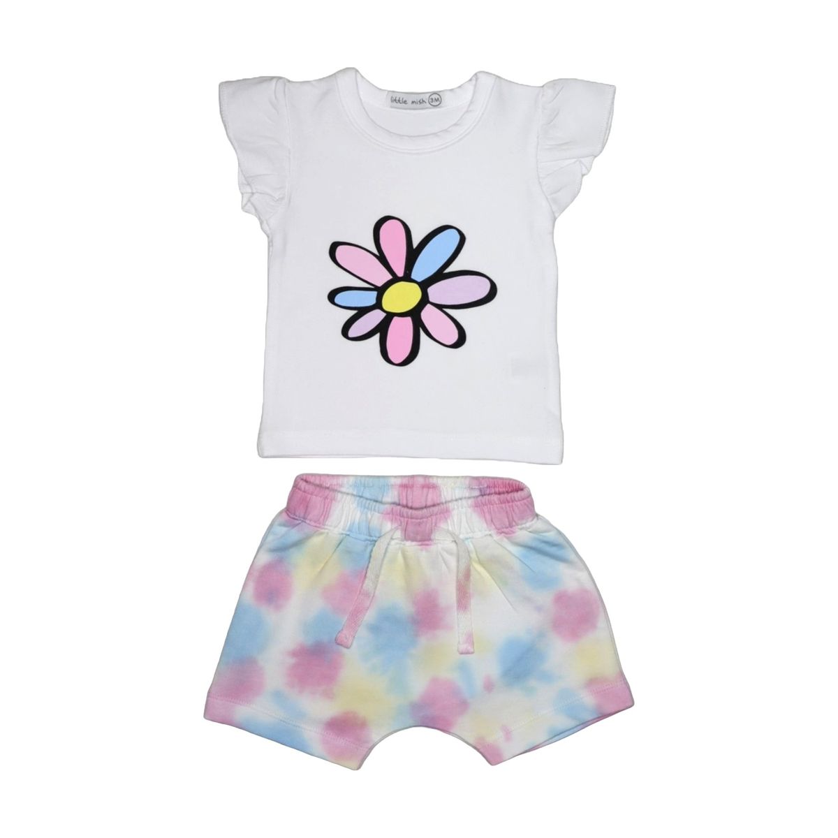 Happy Smile Tie Dye Shorts Set - Twinkle Twinkle Little One