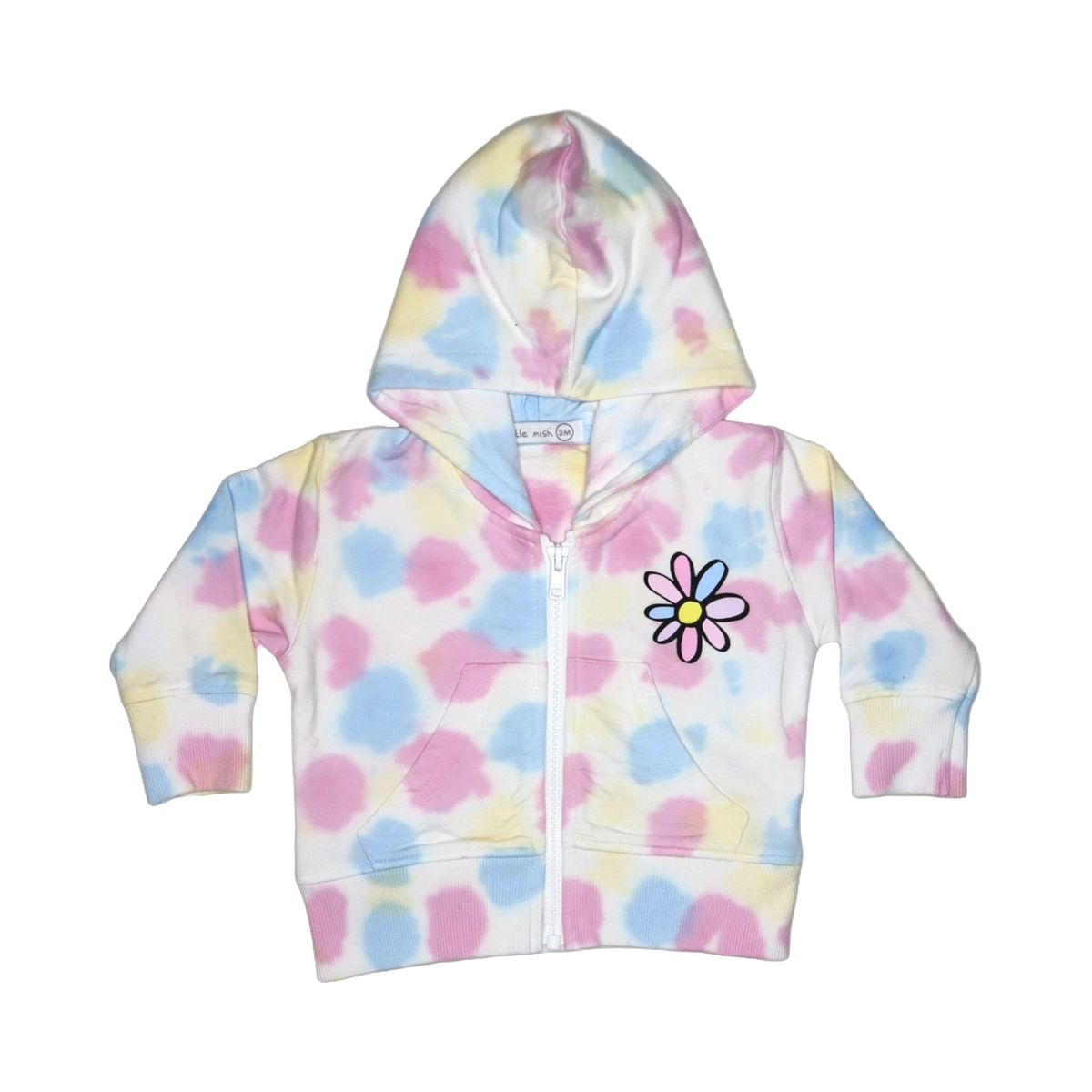 Happy Smile Tie Dye Zip Hoodie - Twinkle Twinkle Little One