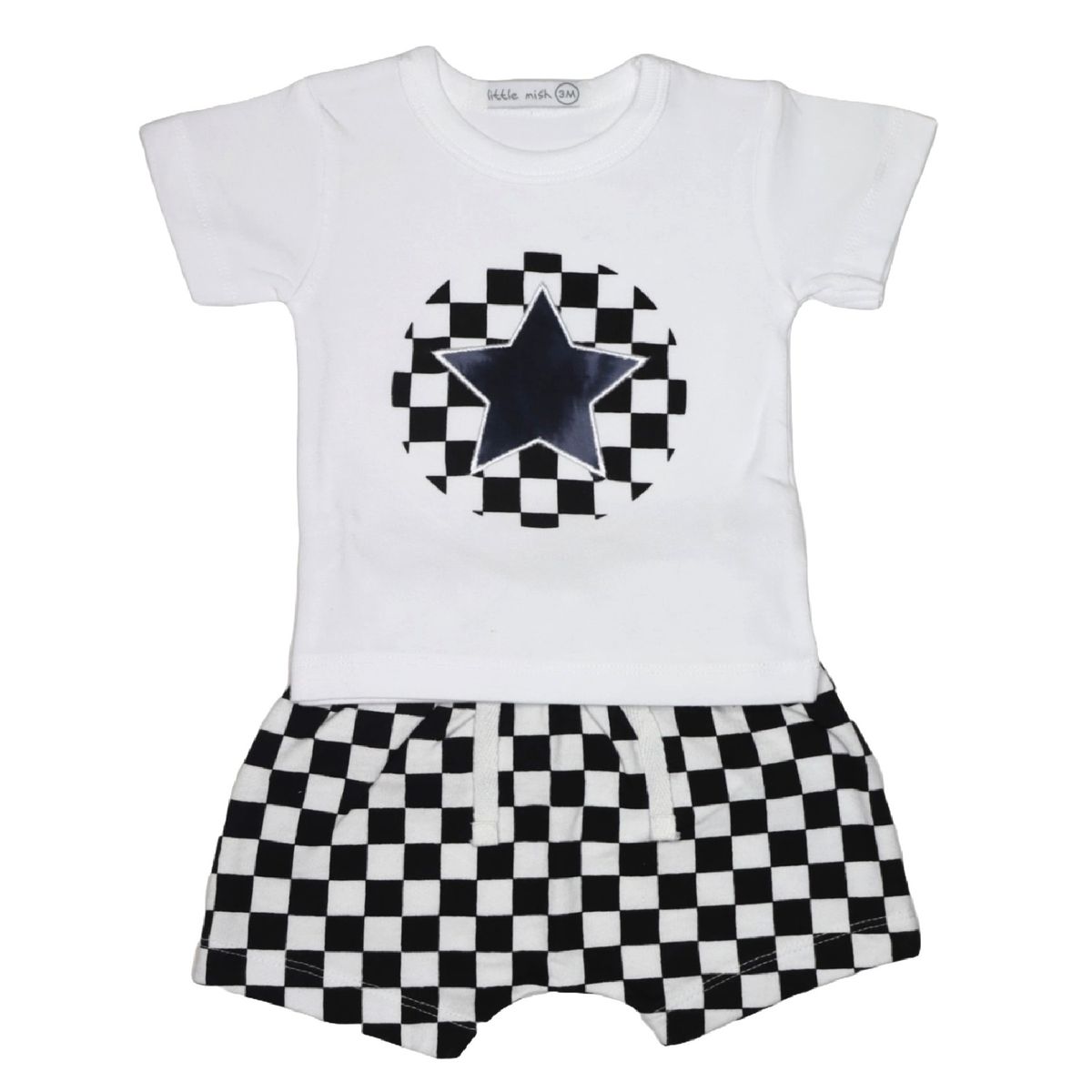 Tie Dye Check Shorts Set - Twinkle Twinkle Little One