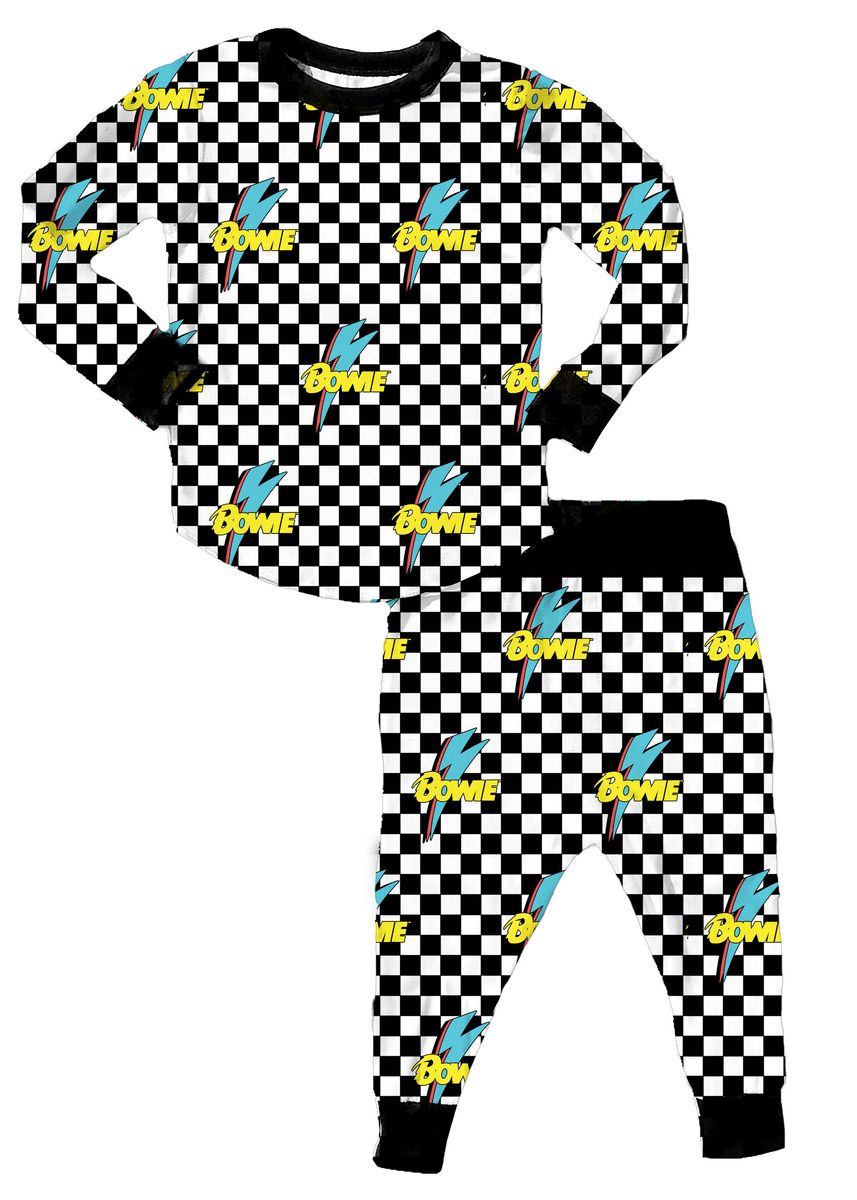David Bowie Checkered Bamboo Thermal Set - Twinkle Twinkle Little One