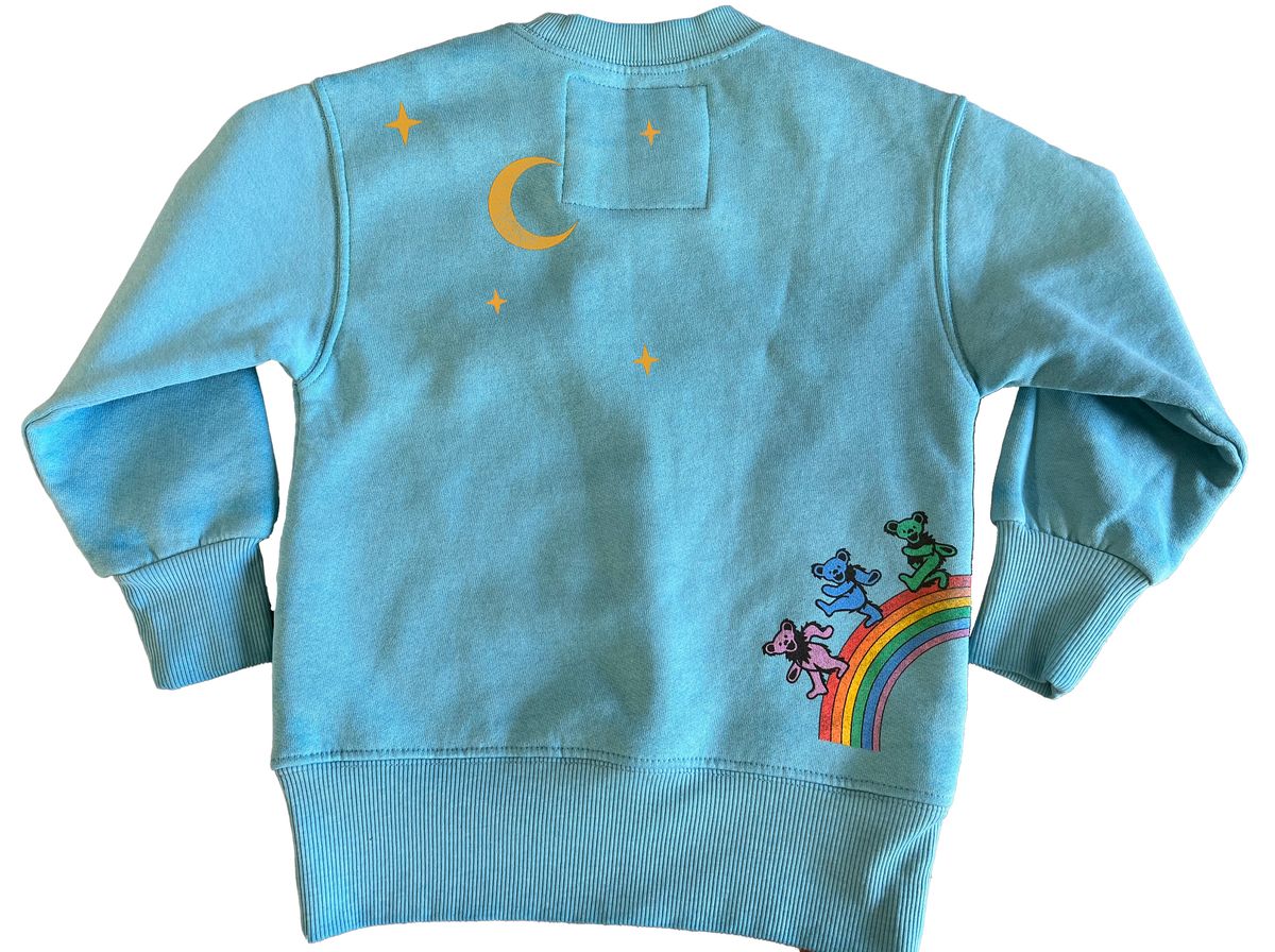 Grateful Dead Rainbow Bears Crewneck Sweatshirt - Bluest Skies - Twinkle Twinkle Little One