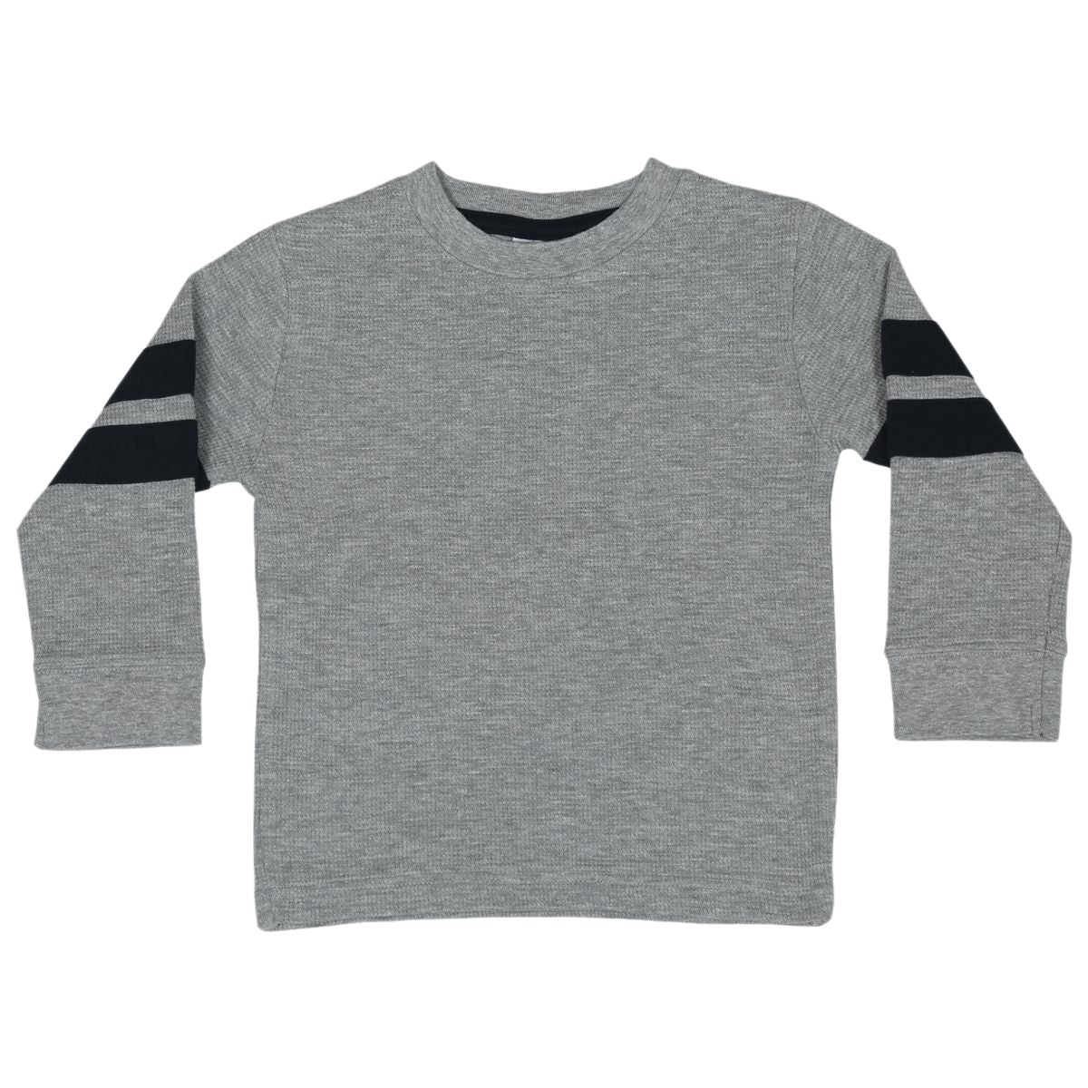Mish Heather Grey With Navy Stripe Thermal Top - Twinkle Twinkle Little One