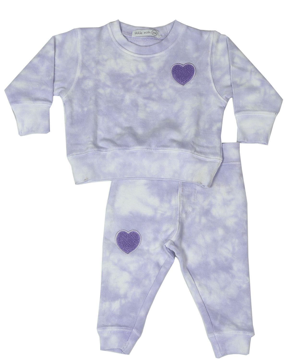 Lilac Heart Tie Dye Two Piece Set - Twinkle Twinkle Little One