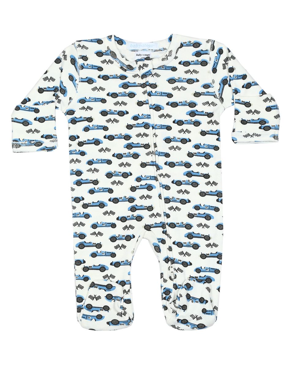 Raceway Sand Zipper Footie - Twinkle Twinkle Little One