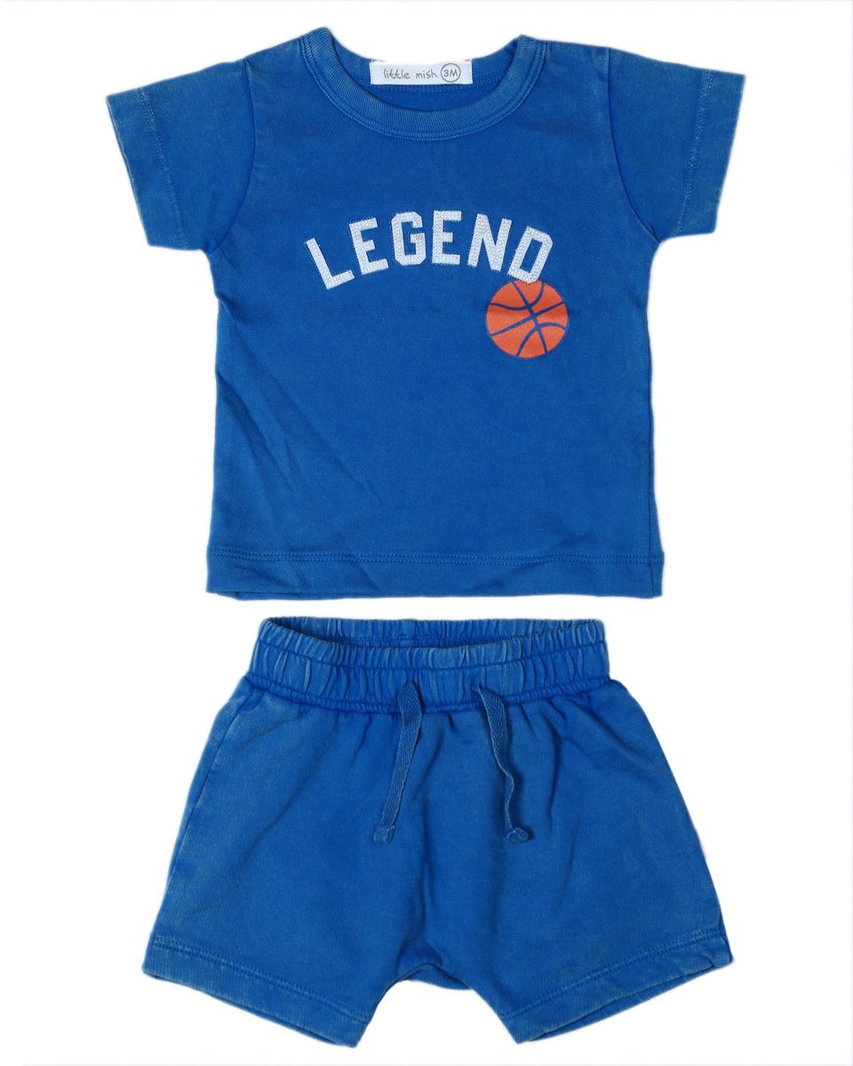 Legend Enzyme Tee and Shorts Set - Cobalt