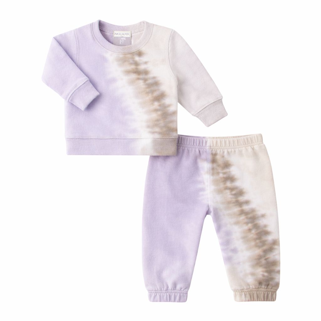 Lilac Tie Dye Super Soft Fleece Sweatshirt & Sweat Pant Set (Copy)
