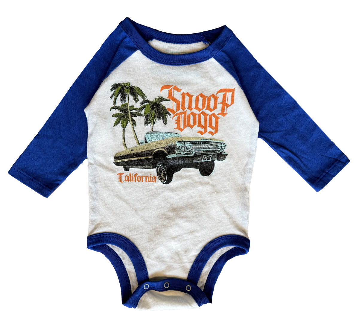Snoop Dogg - Cruiser White & Blue Raglan Onesie
