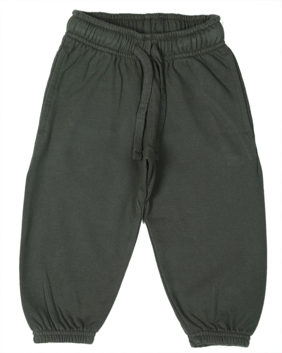 Olive Frech Terry Bolt Zip Hoodie & Sweatpant Set