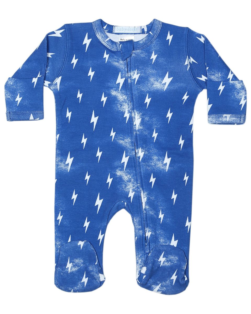 Denim Bolt Cotton Footie