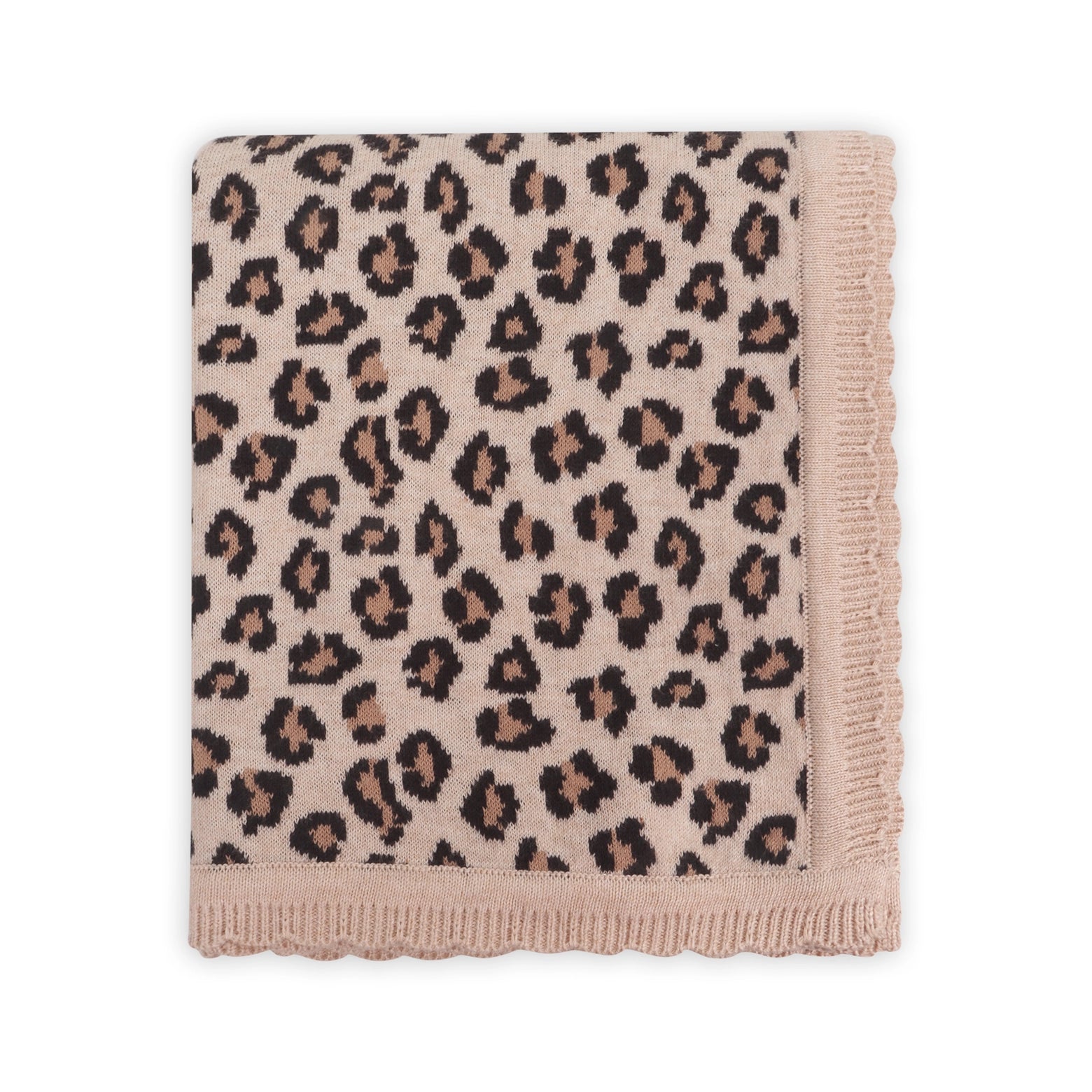 Leopard Animal Organic Cotton Jacquard Knit Baby Blanket - Twinkle Twinkle Little One