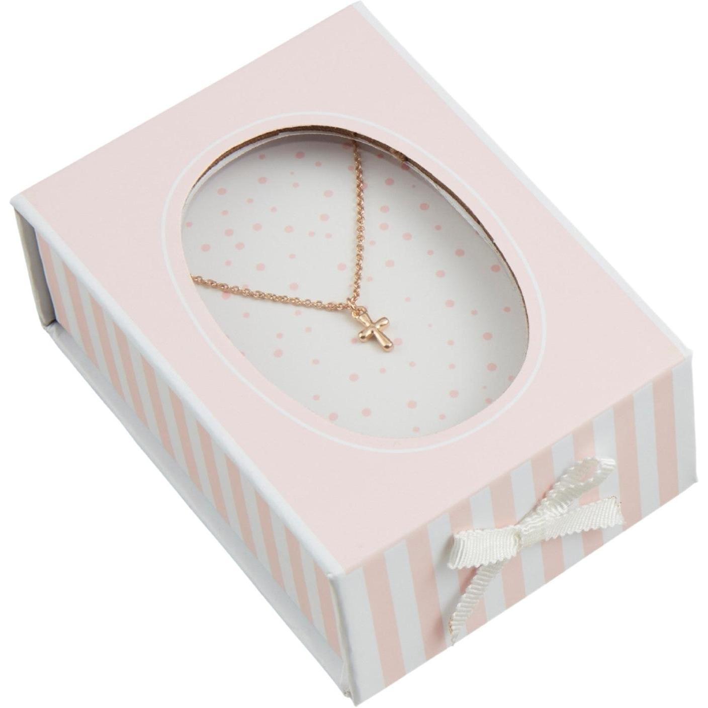 Mud Pie Gold Boxed Cross Necklace