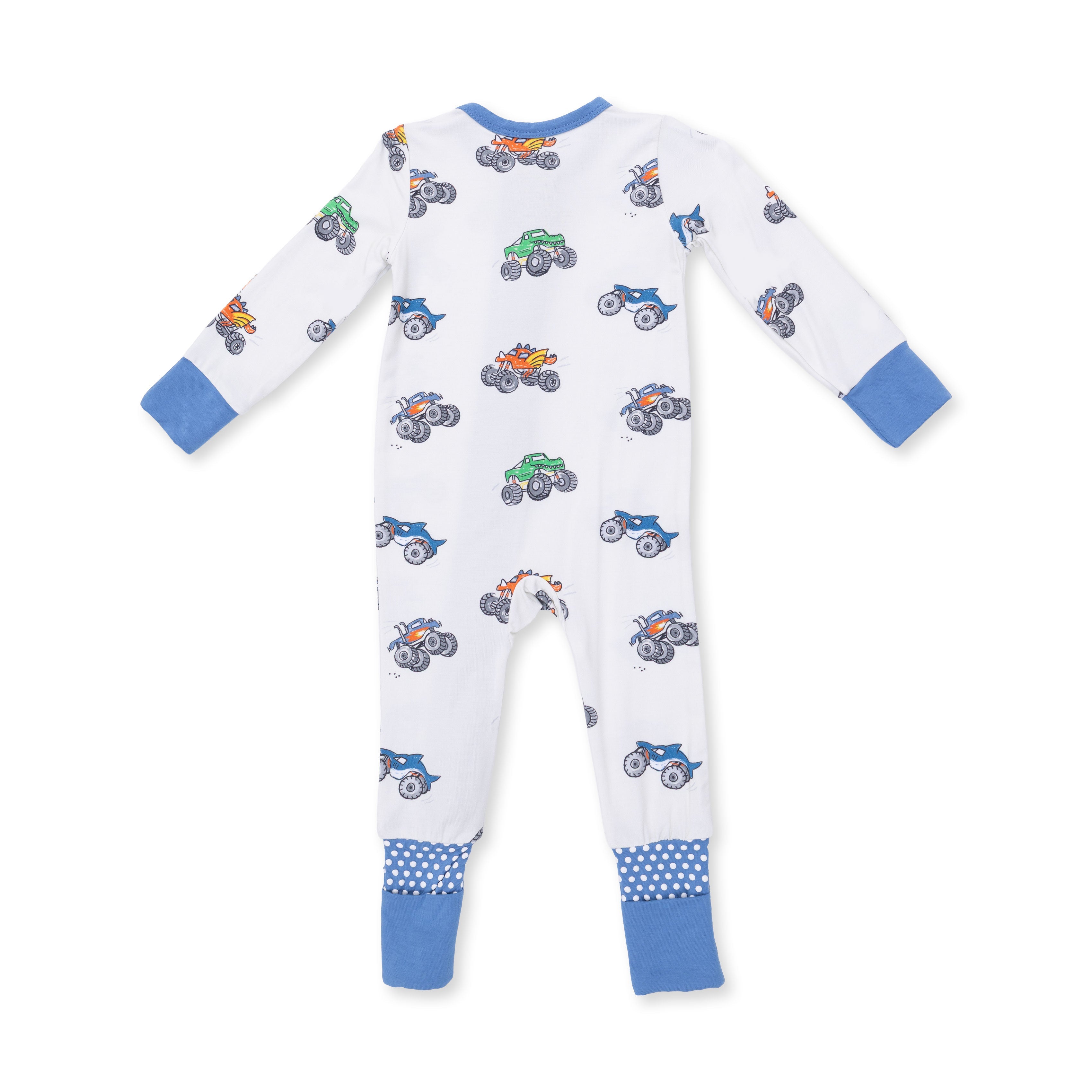Angel Dear Monster Trucks Convertible Romper