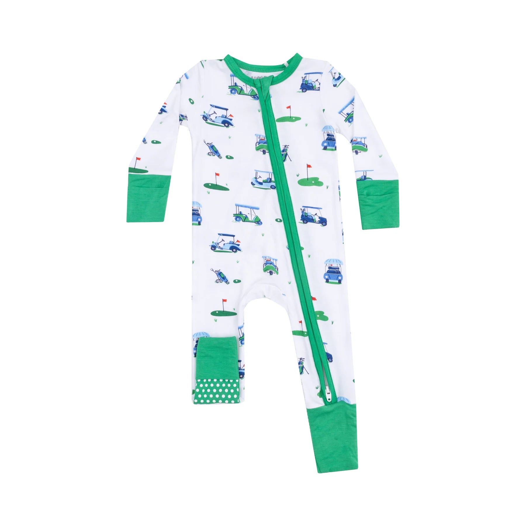 Vintage Golf Carts Blue 2 Way Zipper Romper - Twinkle Twinkle Little One