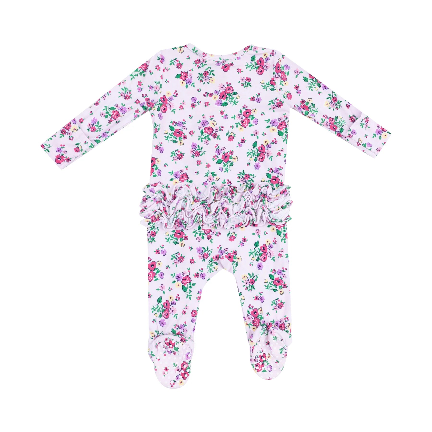 Preppy Roses 2 Way Ruffle Back Footie - Twinkle Twinkle Little One
