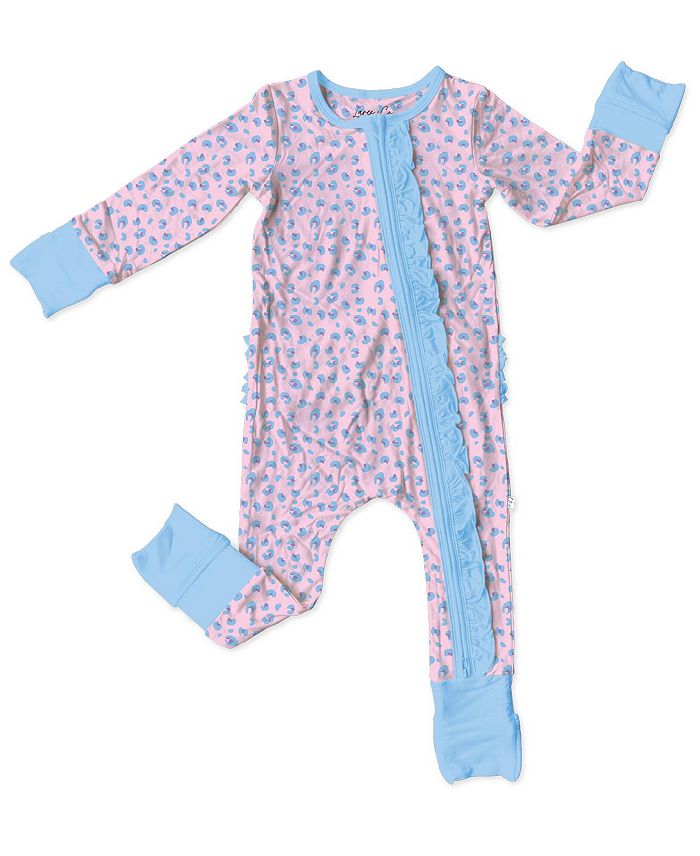Lillian Leopard Bamboo Ruffle Convertible Footie - Twinkle Twinkle Little One