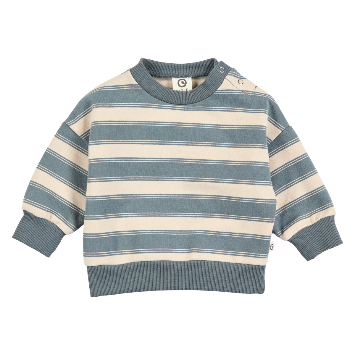 Stripe Sweat Set - Oak/Stormy Blue - Twinkle Twinkle Little One