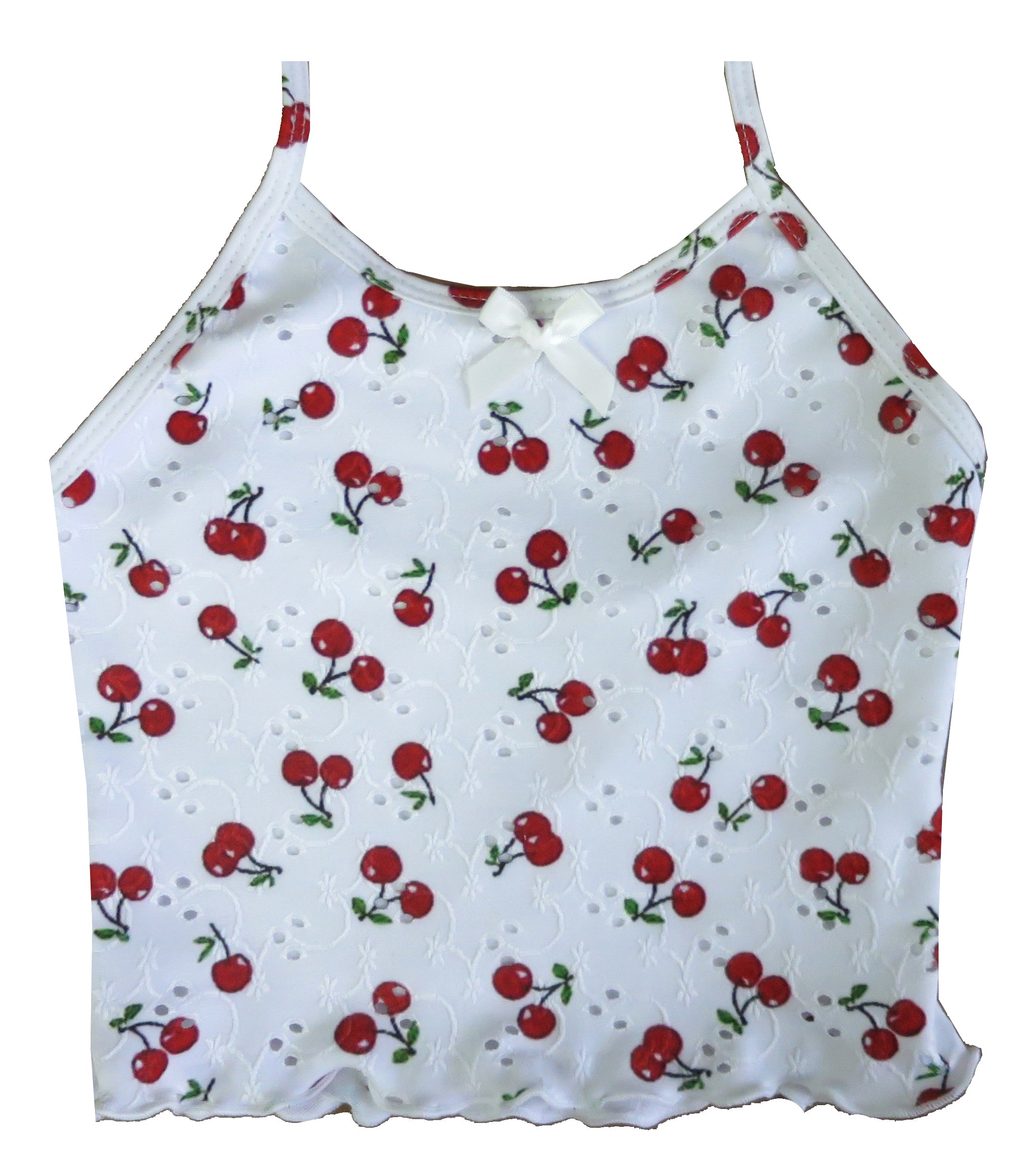 Lettuce Edge Cami Top & Booty Short - Eyelet Cherries - Twinkle Twinkle Little One