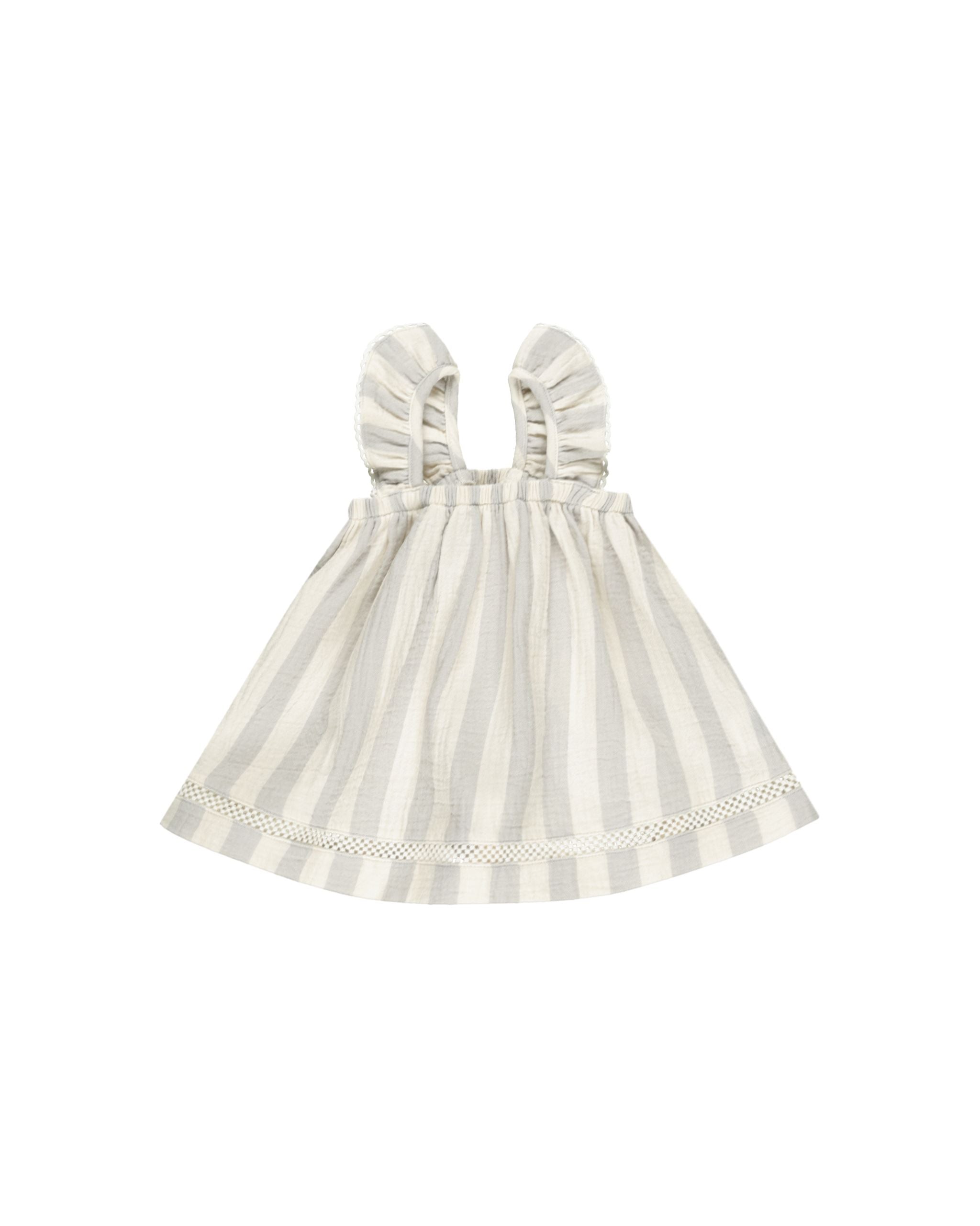 Ruffled Tank Dress - Sky Stripe - Twinkle Twinkle Little One