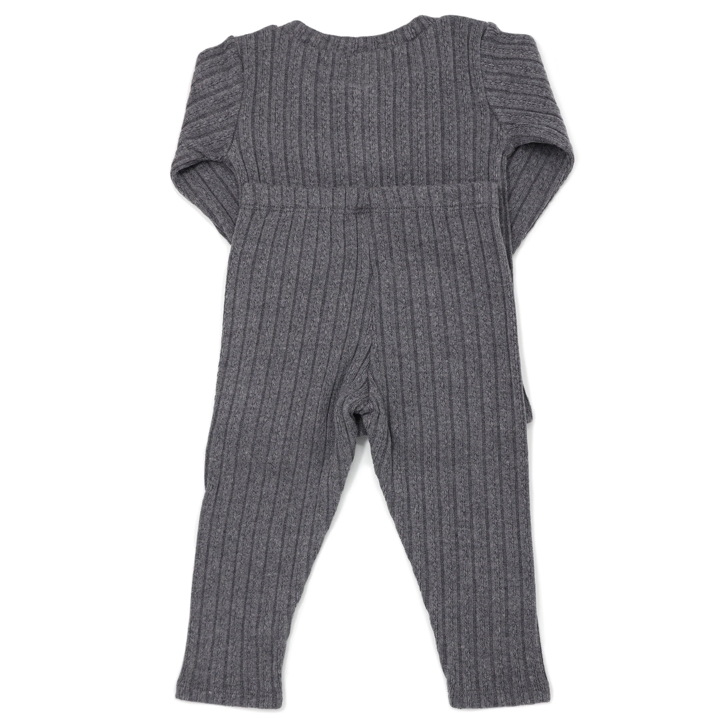 Cable Pocket Henley Set - Pepper - Twinkle Twinkle Little One