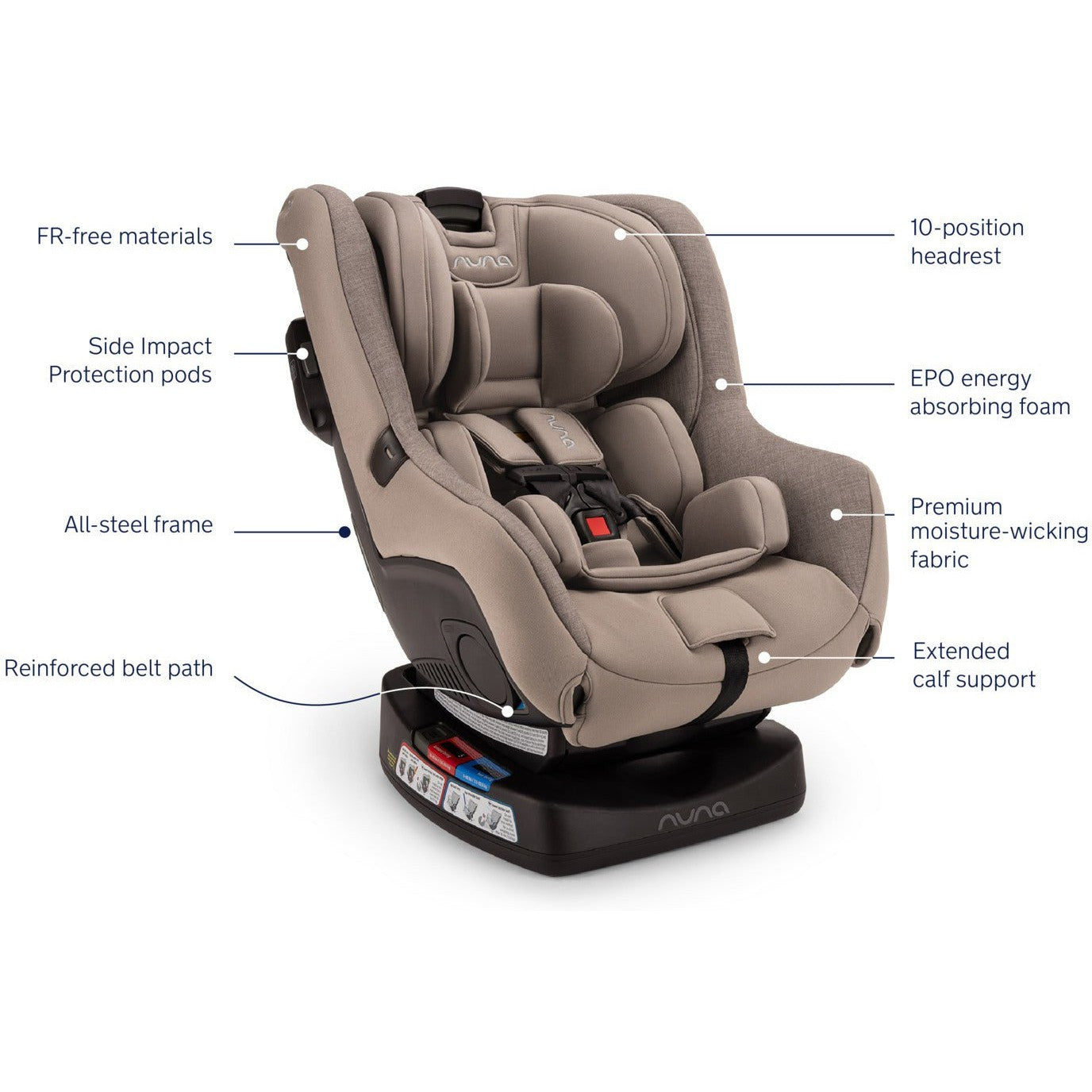 Nuna RAVA Fire Retardant-Free Convertible Car Seat - Twinkle Twinkle Little One