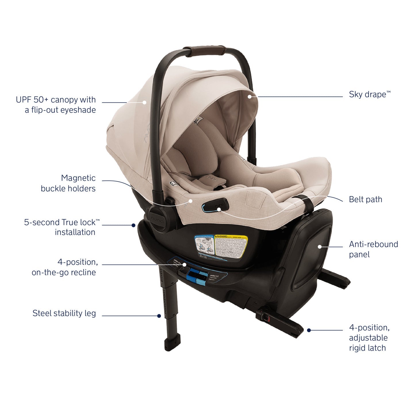 Nuna PIPA Aire RX Infant Car Seat + RELX Base - Twinkle Twinkle Little One