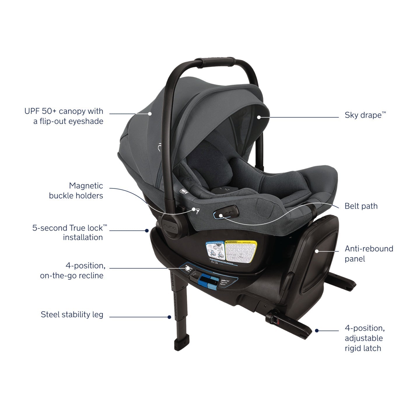 Nuna PIPA Aire RX Infant Car Seat + RELX Base
