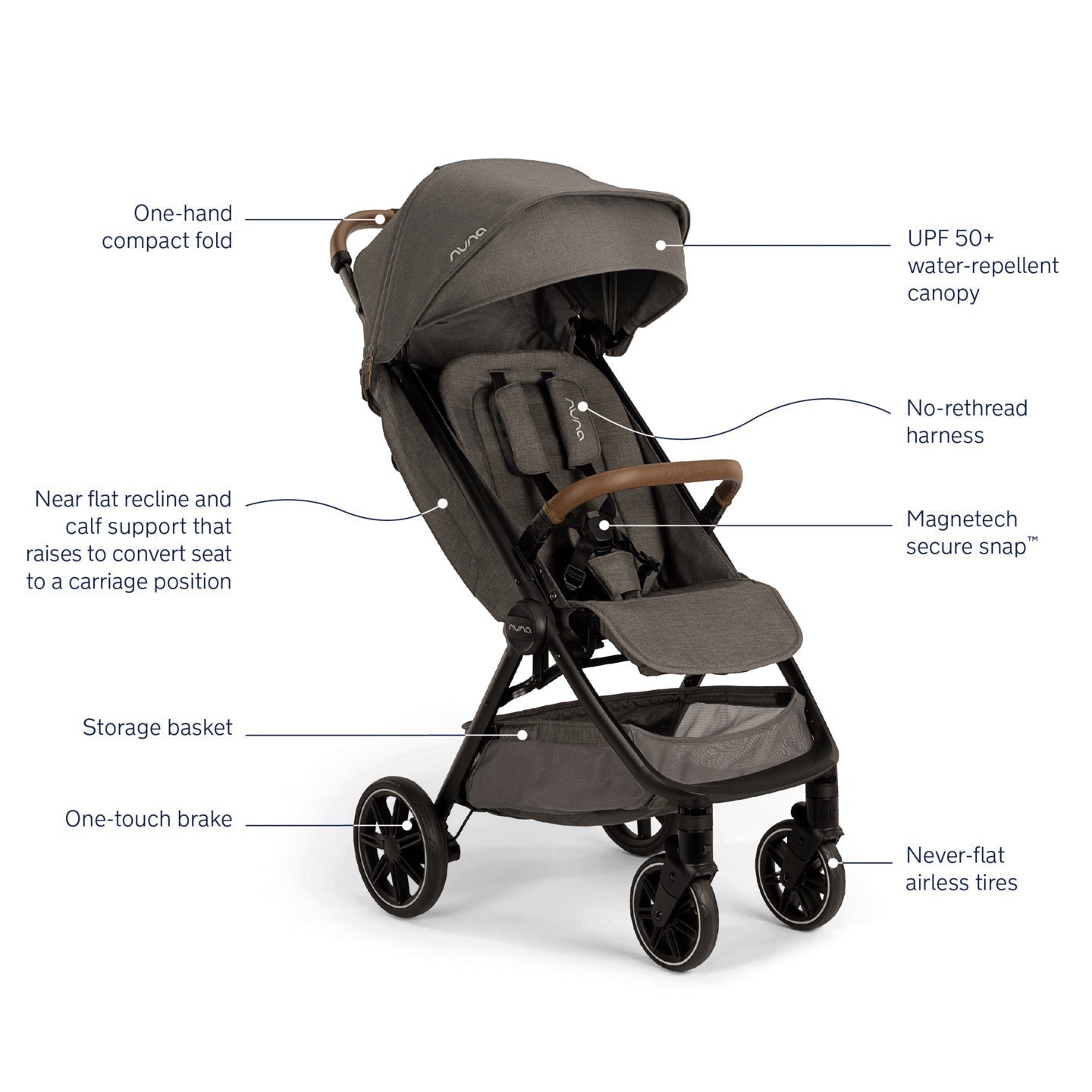Nuna TRVL LX Stroller + Carry Bag - Twinkle Twinkle Little One