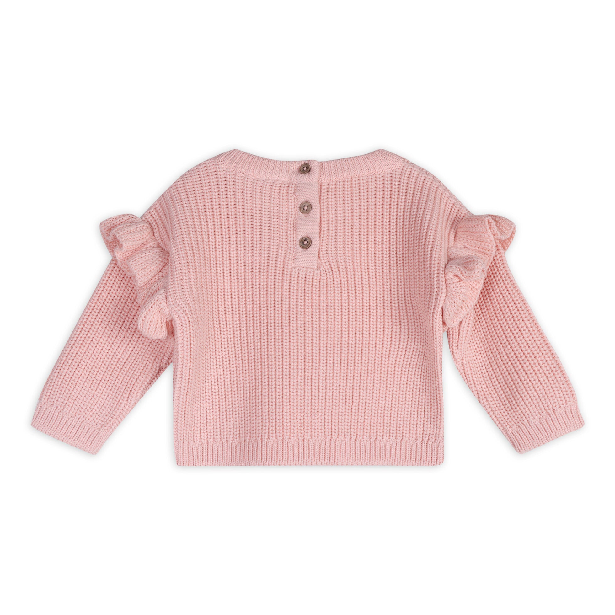Hearts Embroidered Slouchy Sweater Knit Baby Pullover & Pant Set - Rosewood Pink - Twinkle Twinkle Little One