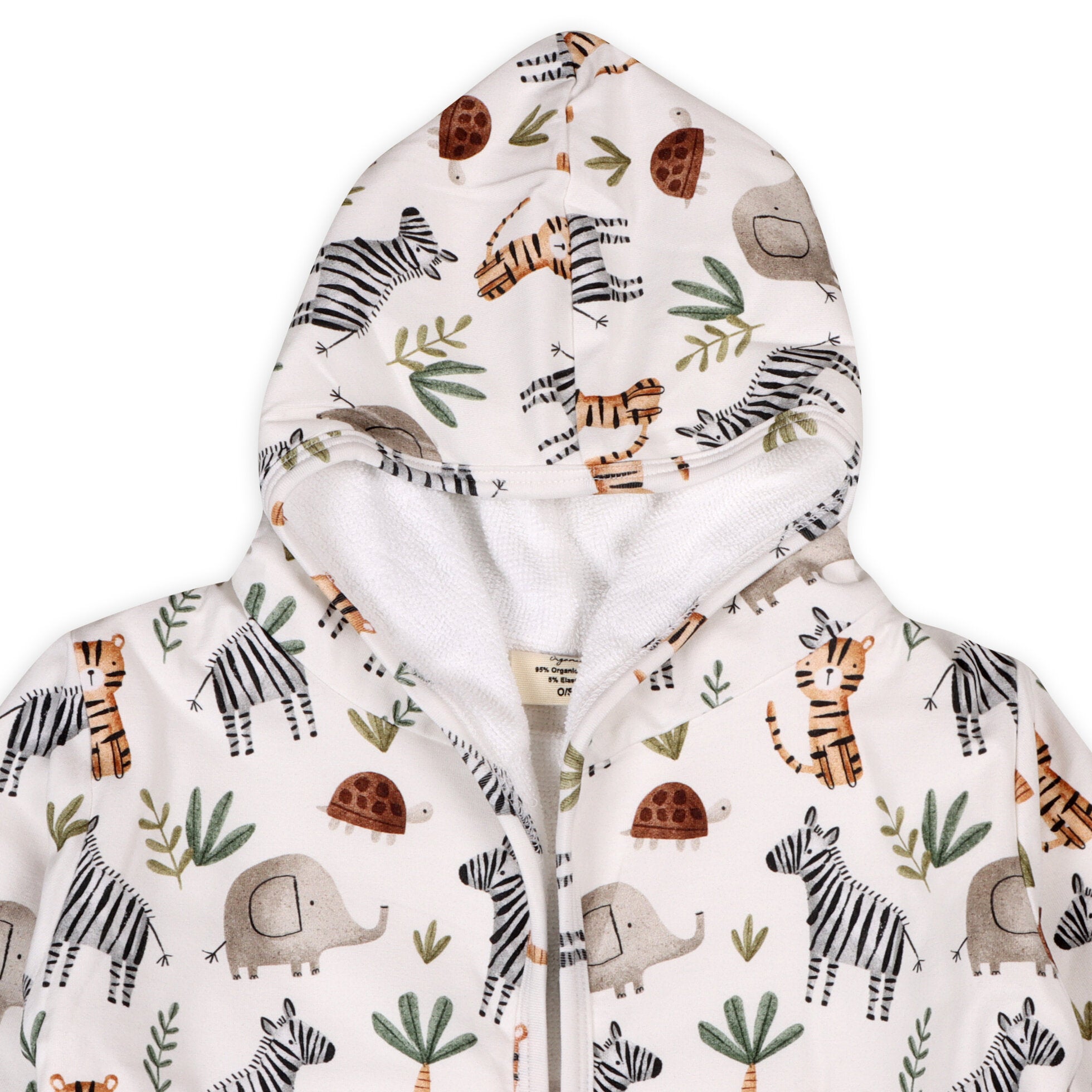 Savannah Animal Organic Cotton Hooded Baby Bathrobe - Twinkle Twinkle Little One