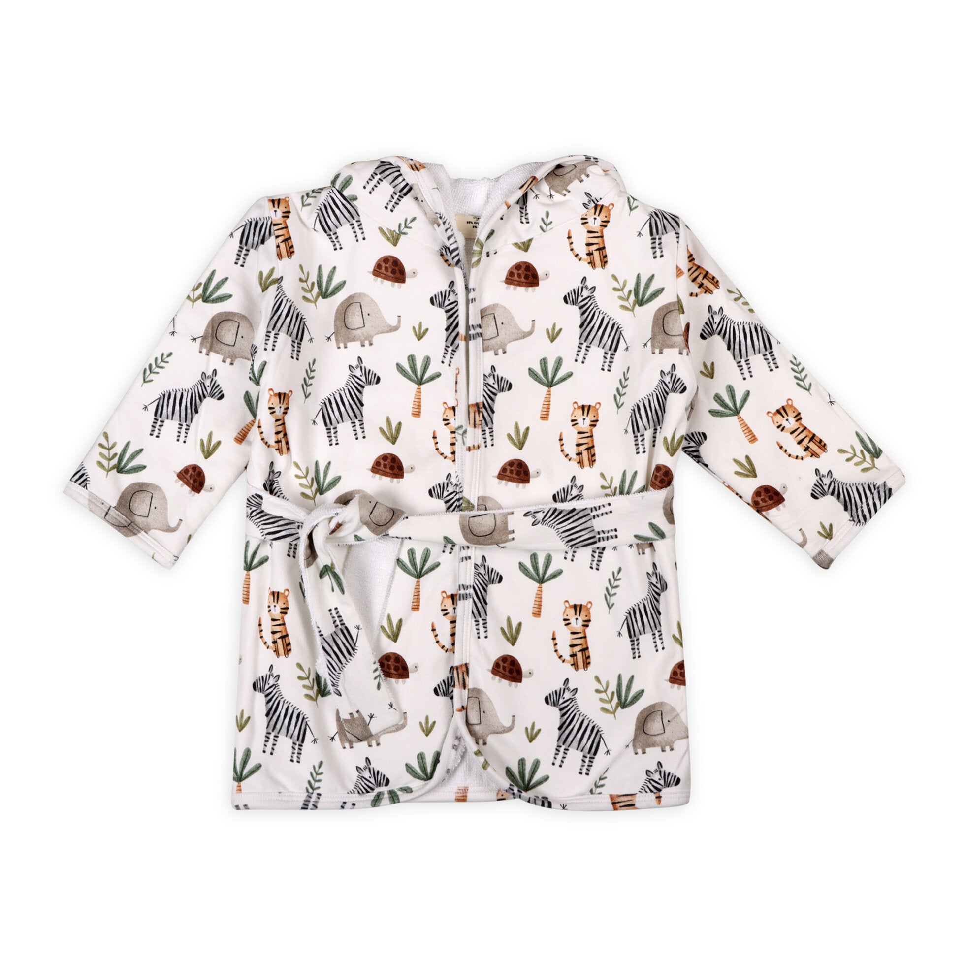Savannah Animal Organic Cotton Hooded Baby Bathrobe - Twinkle Twinkle Little One