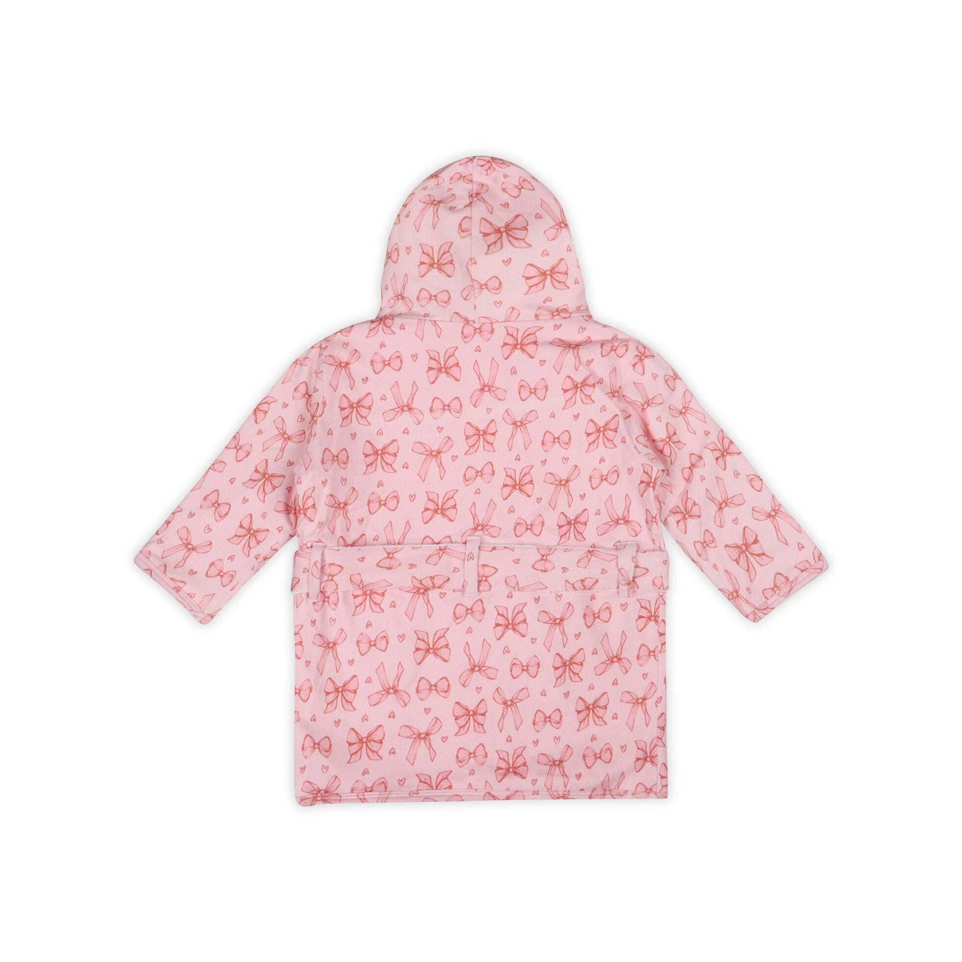 Pink Bows Organic Cotton Hooded Baby Bathrobe - Twinkle Twinkle Little One