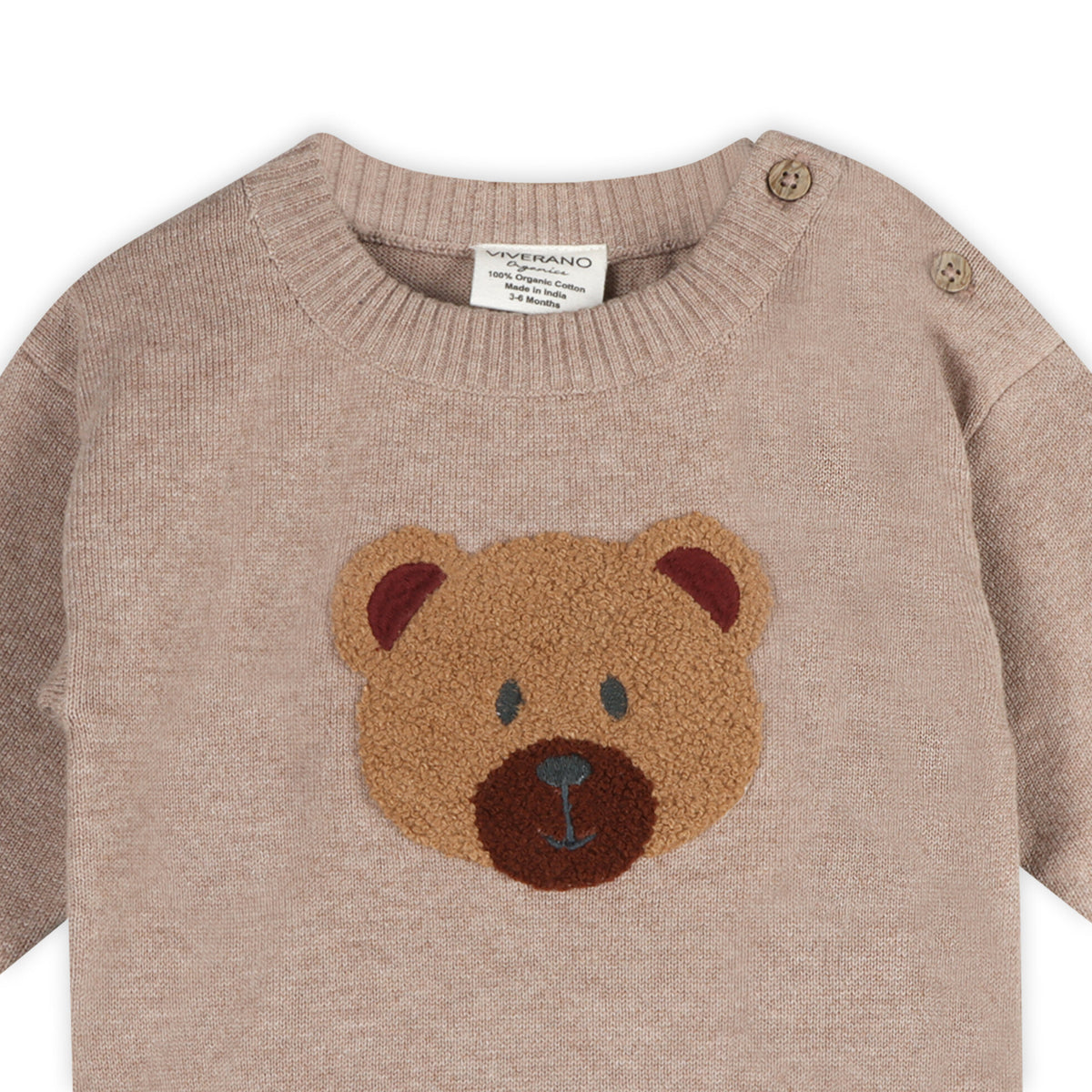 Bear Knit Baby Pullover & Pant Set (Organic Cotton)