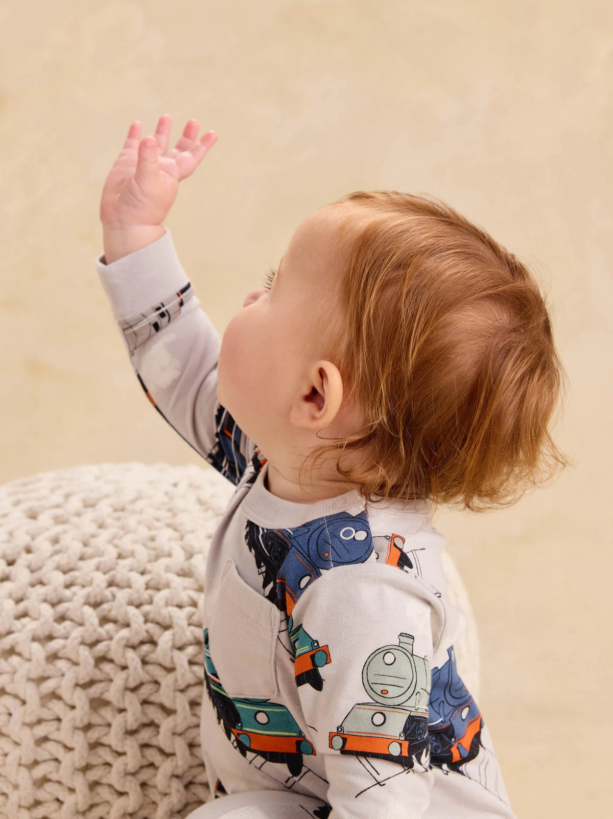 Great Railway Journey Long Sleeve Pocket Baby Romper