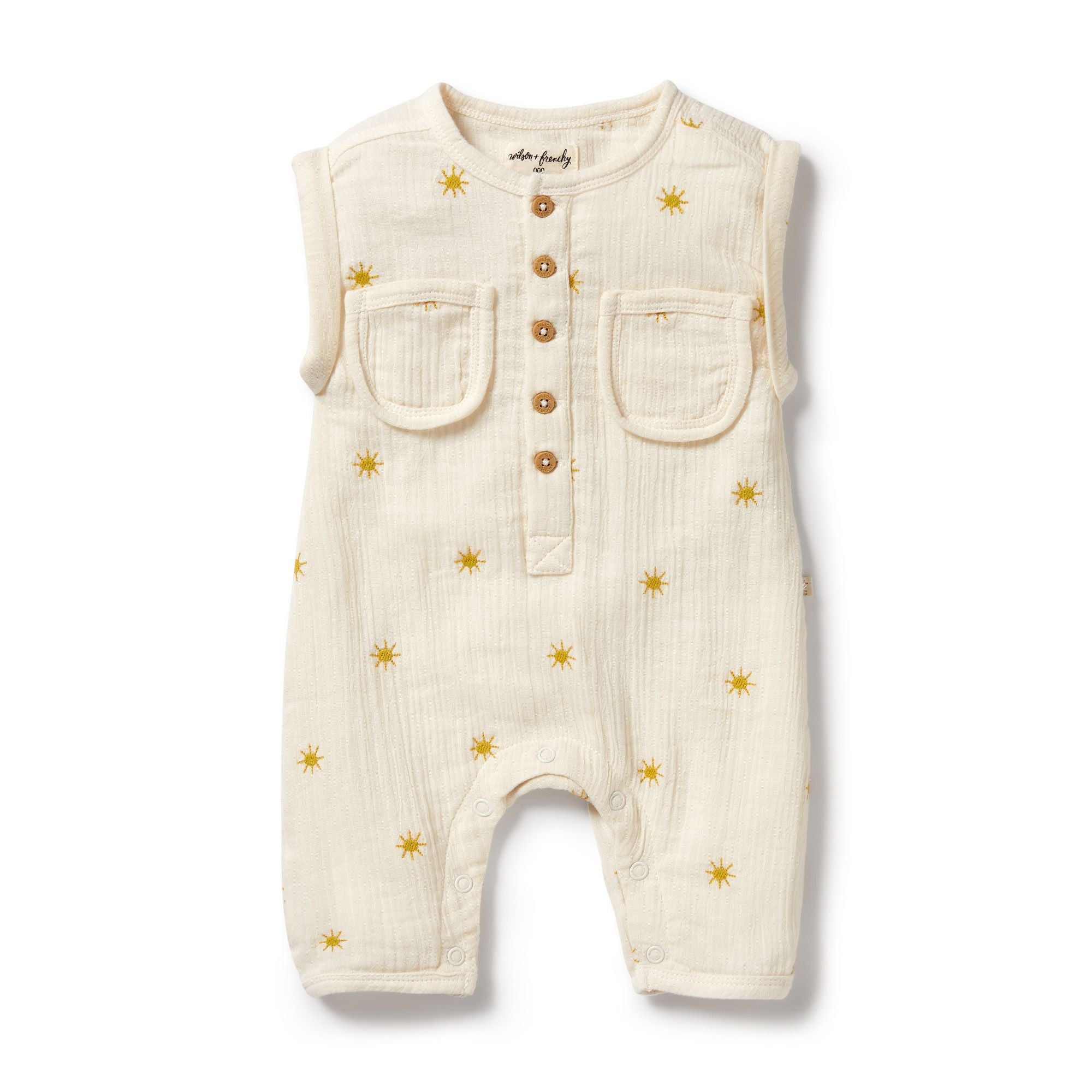 Sunshine Organic Crinkle Growsuit - Twinkle Twinkle Little One