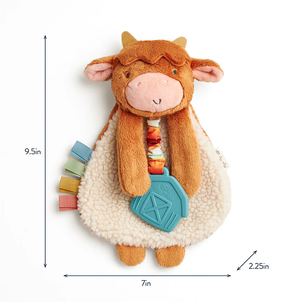 Itzy Lovey™ Plush And Teether Toy - Highland Cow - Twinkle Twinkle Little One