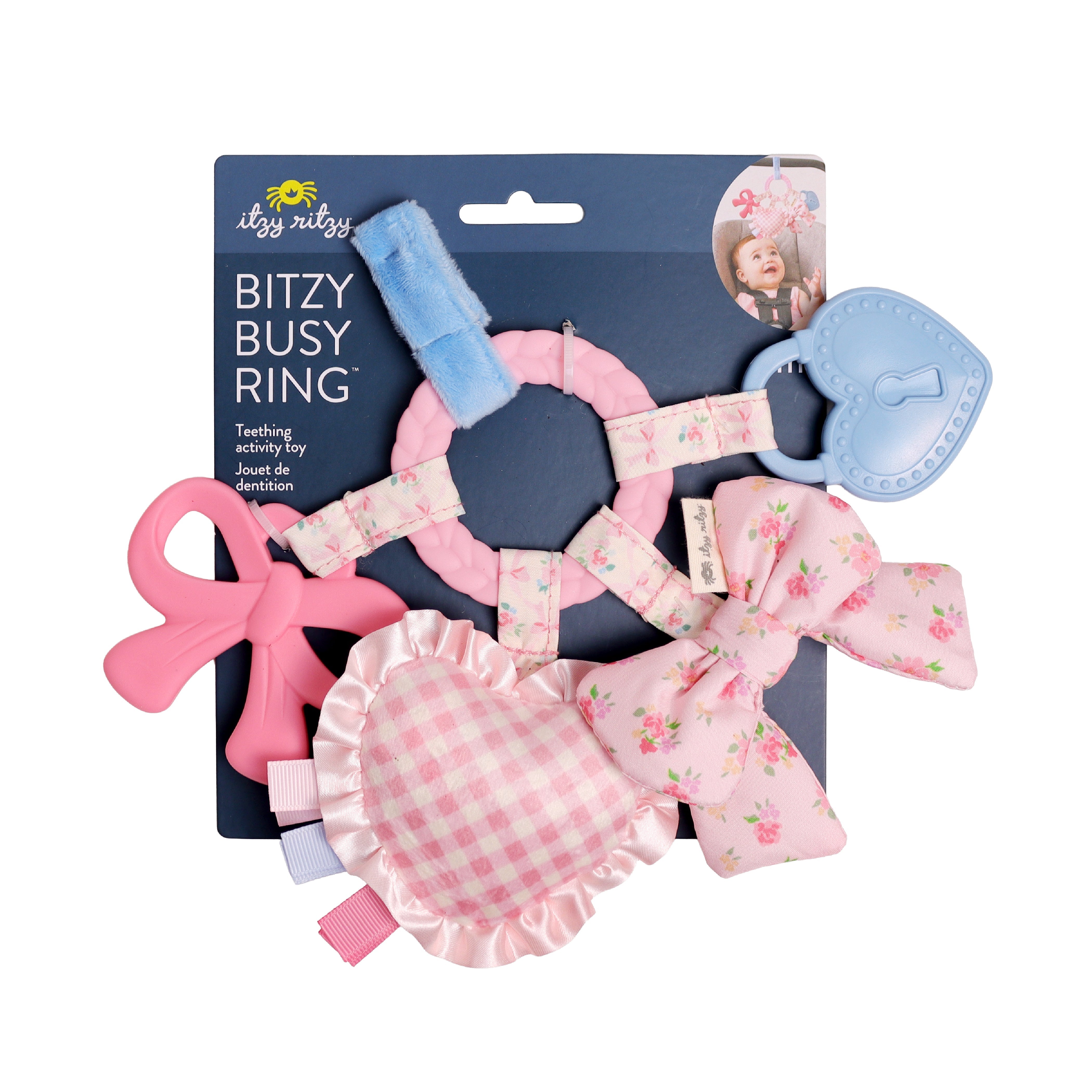 Itzy Ritzy Bitzy Busy Ring Teething Activity Toy | Bow