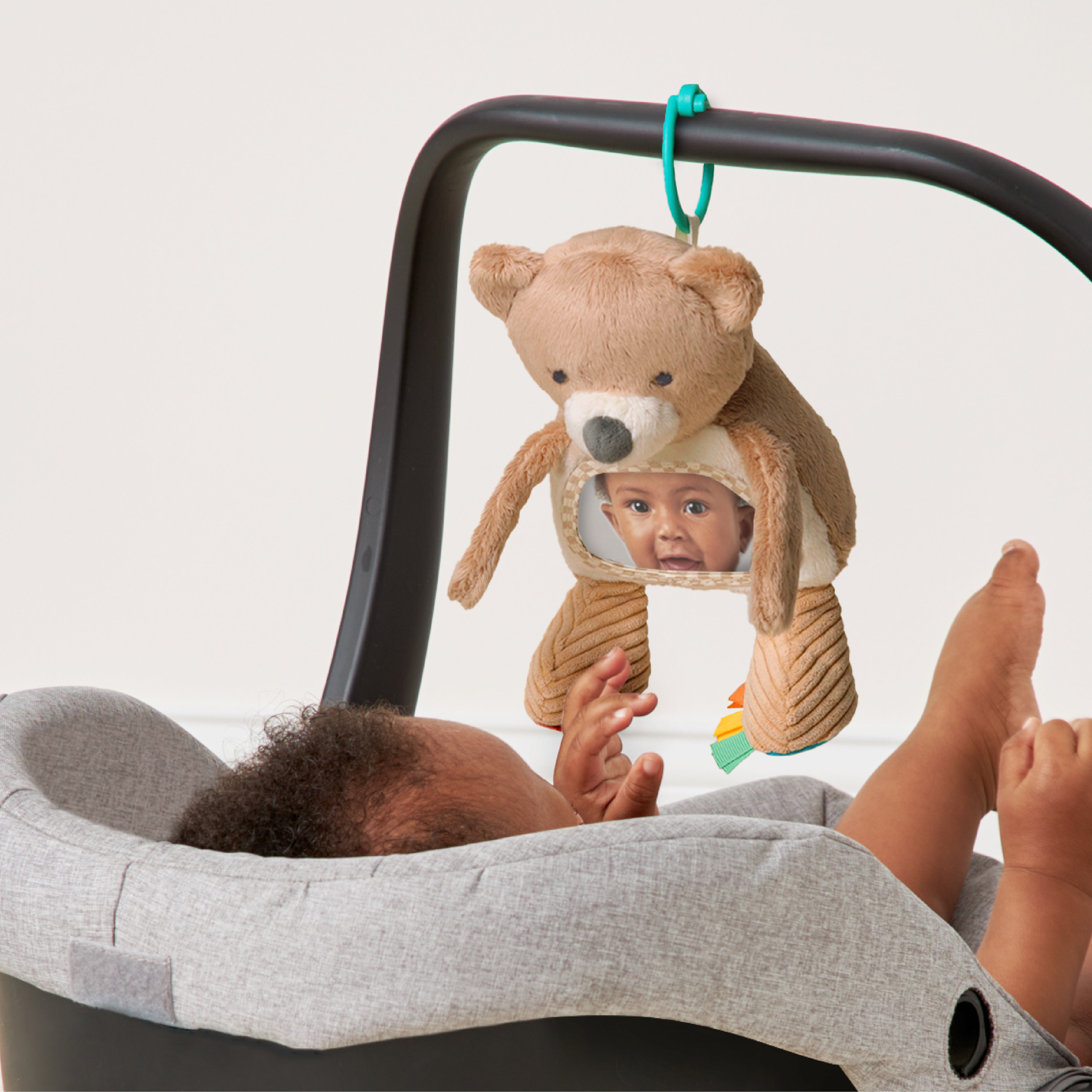 Itzy Ritzy Itzy Bitzy Mirror Sensory Tummy Time Mirror | Theo the Bear