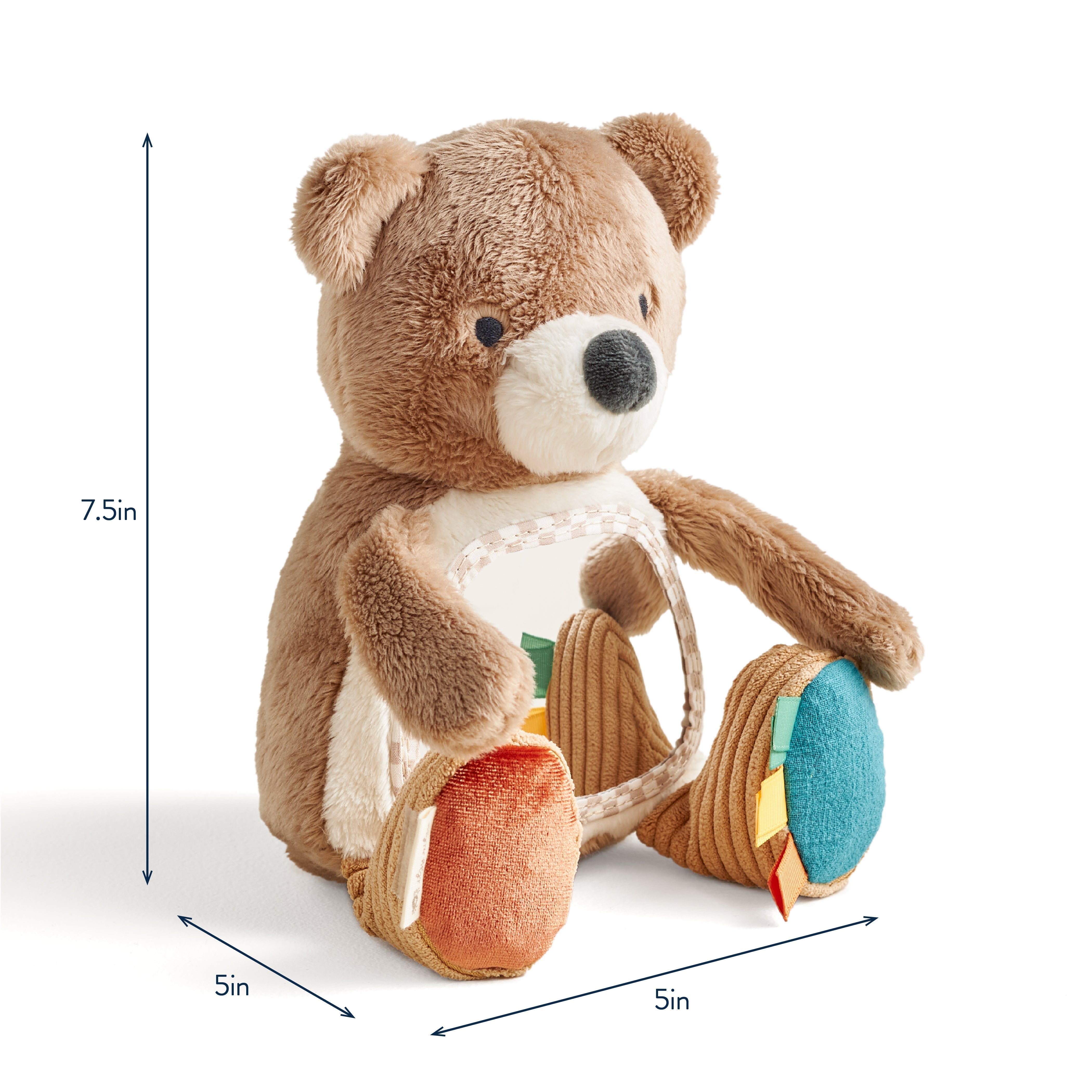 Itzy Ritzy Itzy Bitzy Mirror Sensory Tummy Time Mirror | Theo the Bear