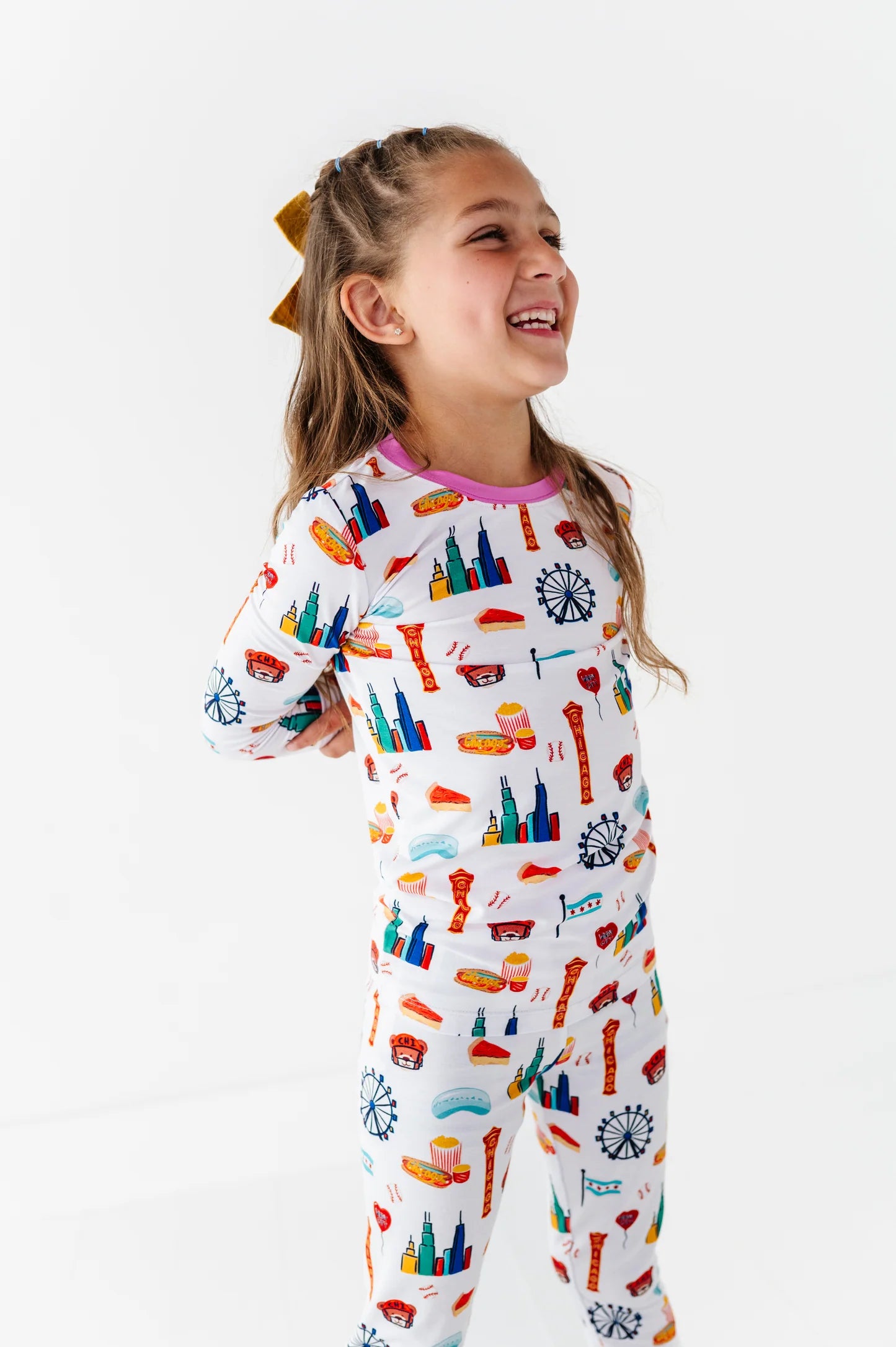 Sweet Home Chicago Kids Pajamas - Pink