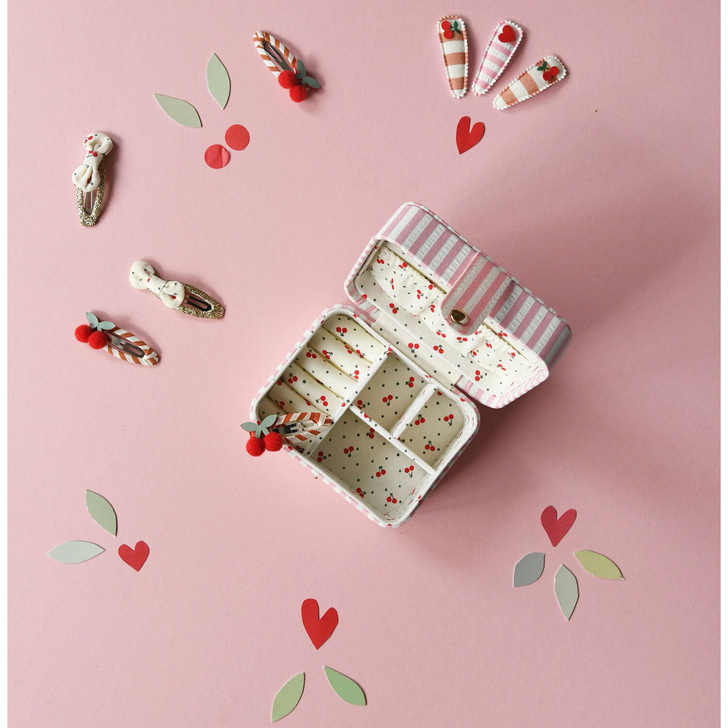 Stripy Cherry Jewelry Box