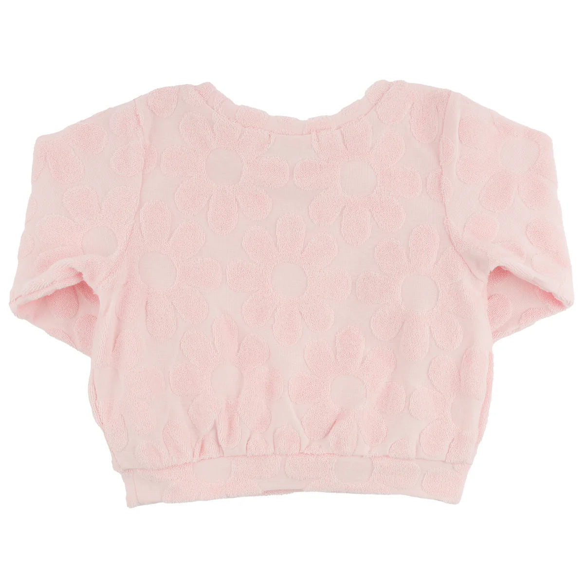 Sculpted Terry Brooklyn Boxy Sweatshirt & Jogger Set- Daisies - Pale Pink - Twinkle Twinkle Little One