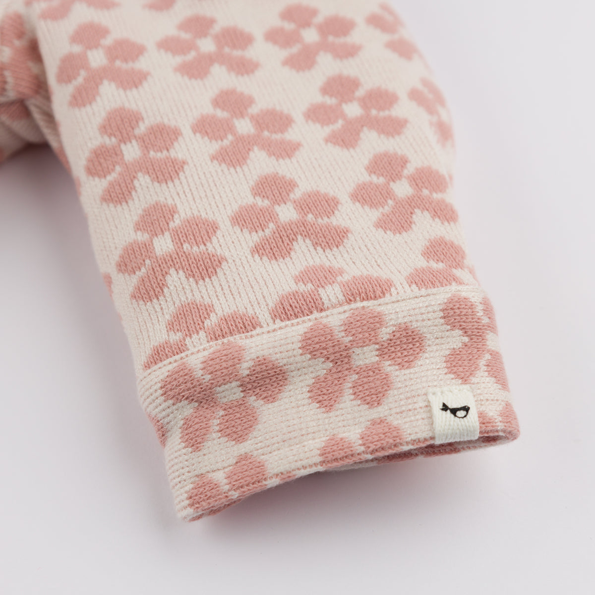 Mod Flowers Shacket Double Knit with Cream Snowdrift - Blush - Twinkle Twinkle Little One