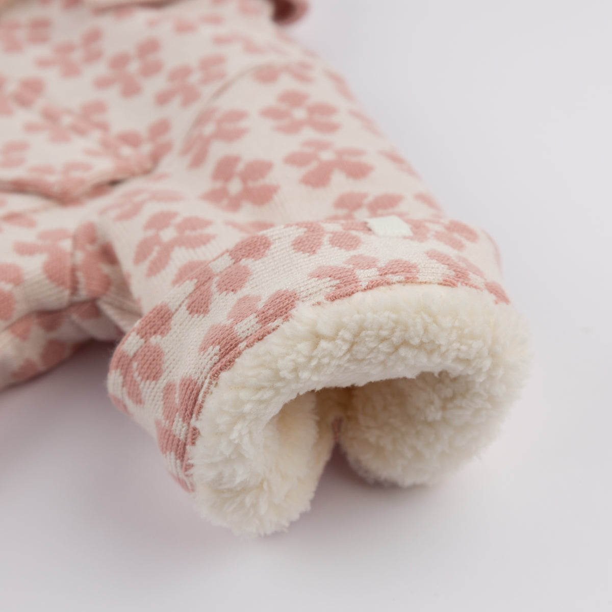 Mod Flowers Shacket Double Knit with Cream Snowdrift - Blush - Twinkle Twinkle Little One