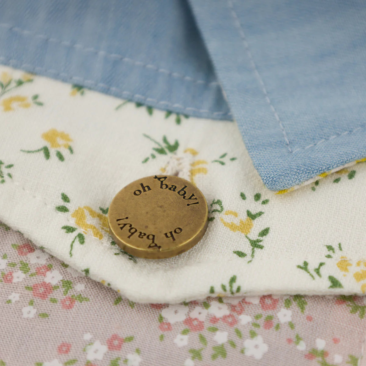 Dylan Lyocell Denim Jacket - Flower Field - Light Wash - Twinkle Twinkle Little One