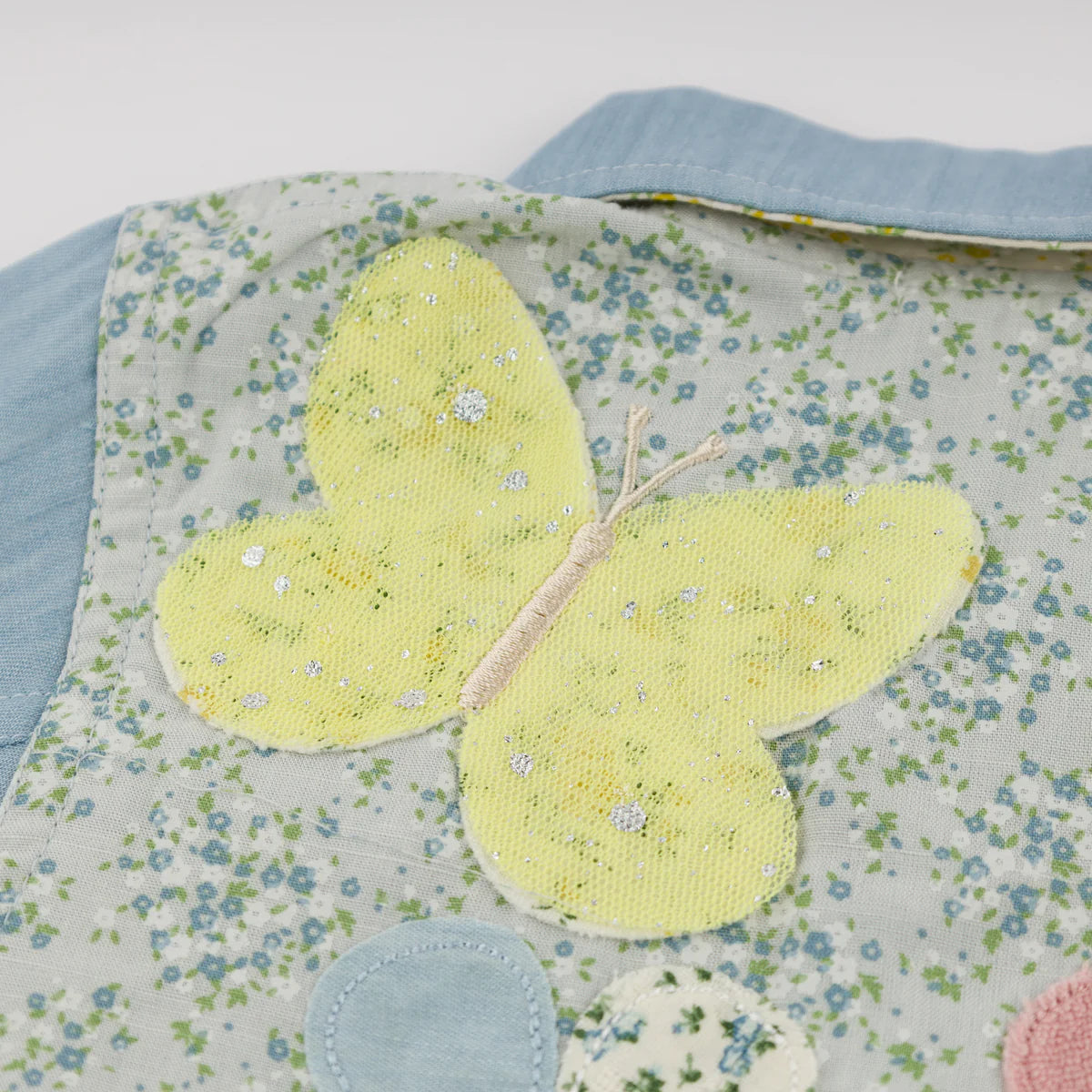 Dylan Lyocell Denim Jacket - Flower Field - Light Wash - Twinkle Twinkle Little One