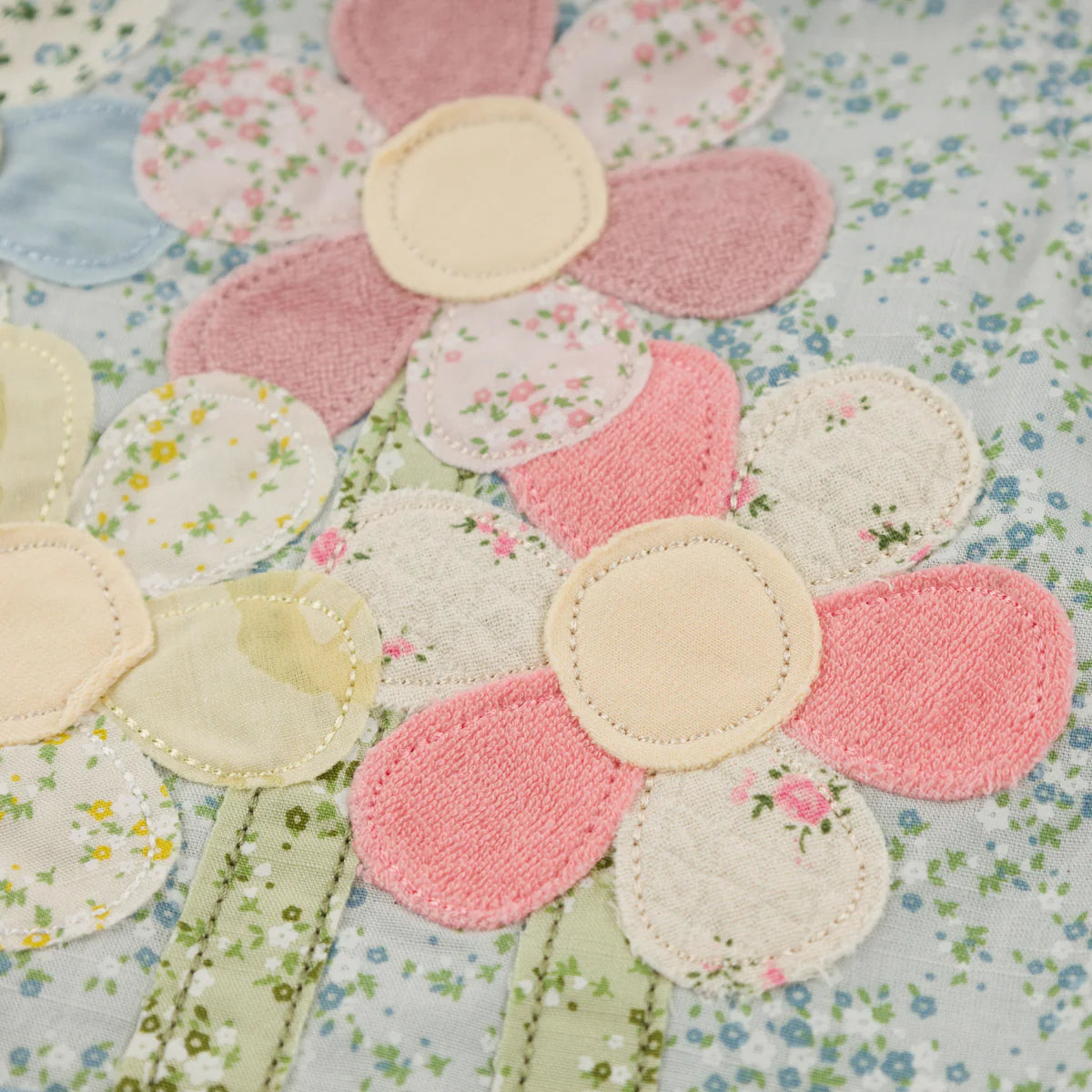 Dylan Lyocell Denim Jacket - Flower Field - Light Wash - Twinkle Twinkle Little One