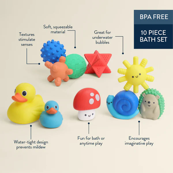 Itzy Splash Gift Set™ 10-Piece Bath Toys - Twinkle Twinkle Little One