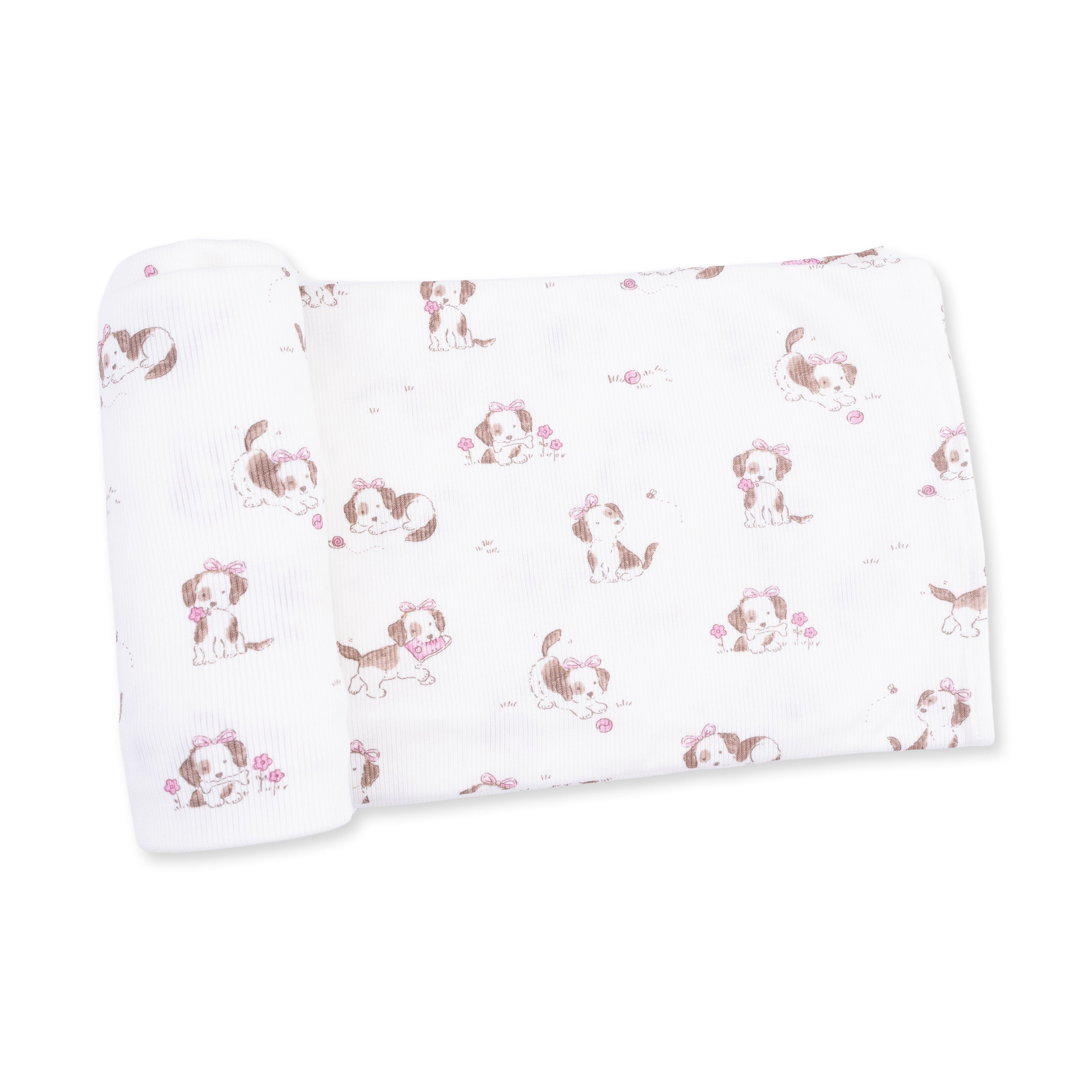 Angel Dear Explorer Puppy Pink Swaddle Blanket