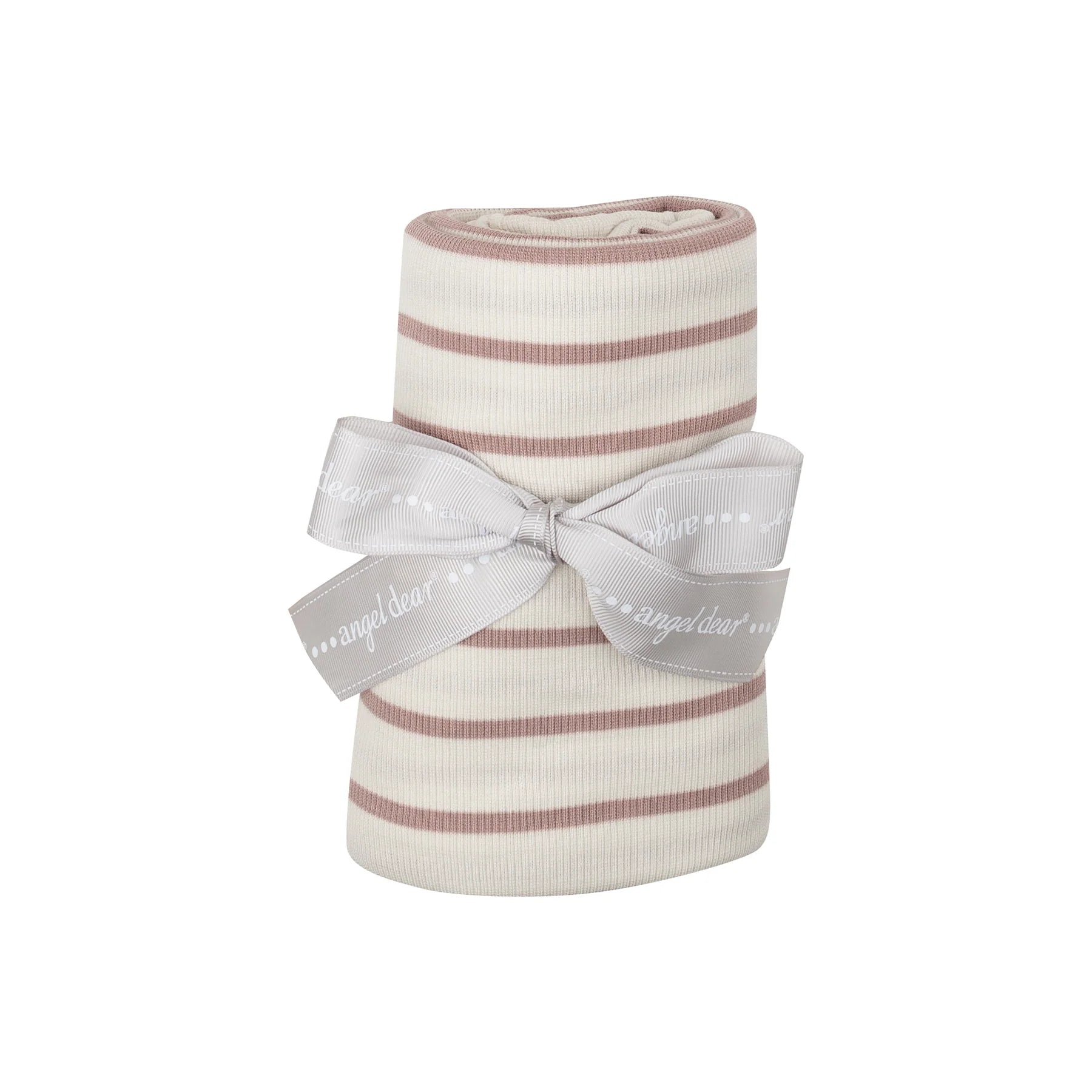 Model Rib French Stripe Misty Rose Swaddle Blanket - Twinkle Twinkle Little One